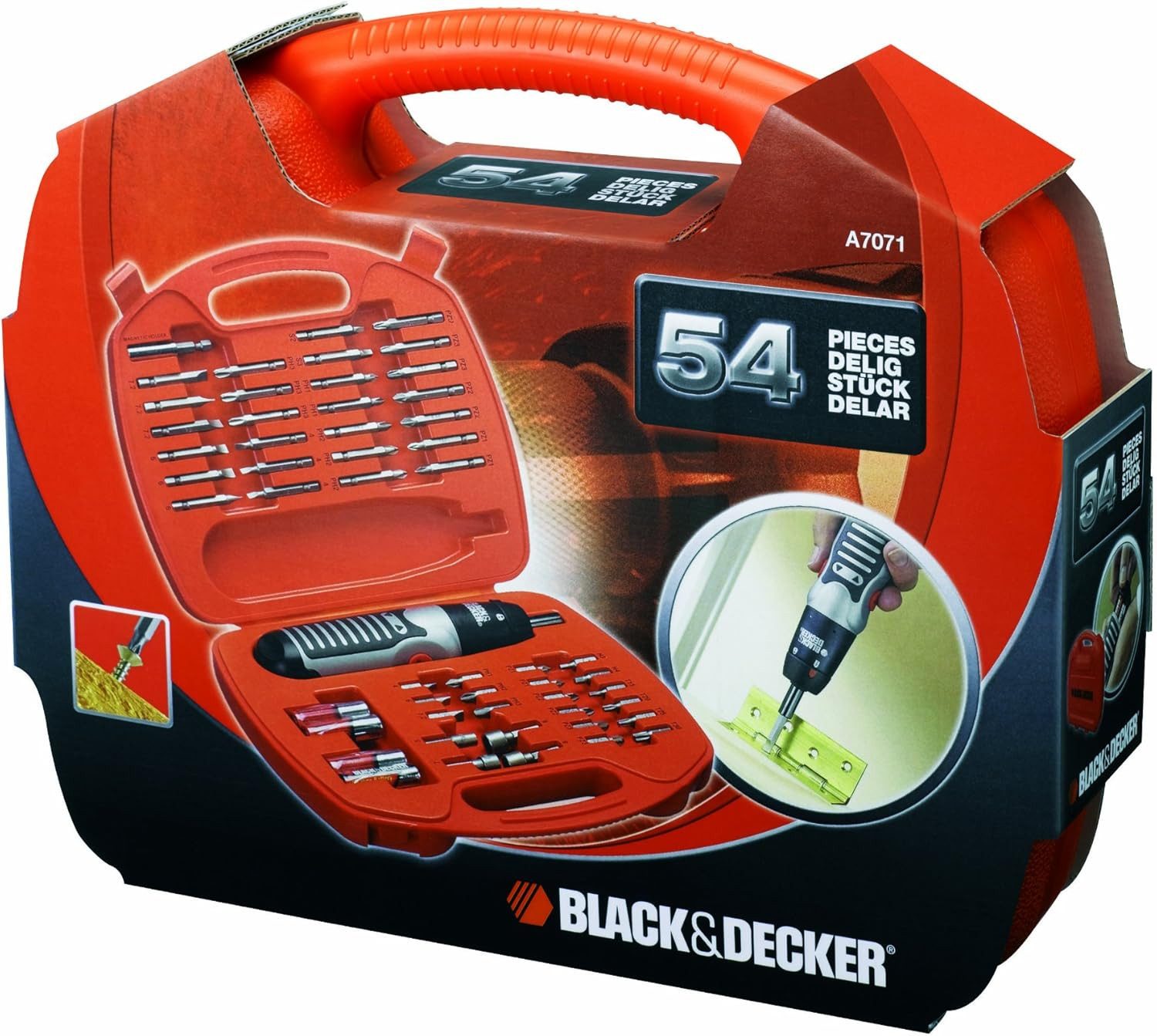 Black + Decker Bit-Set Batteriebetriebenes Schrauber-Set (54-tlg), 1-St.