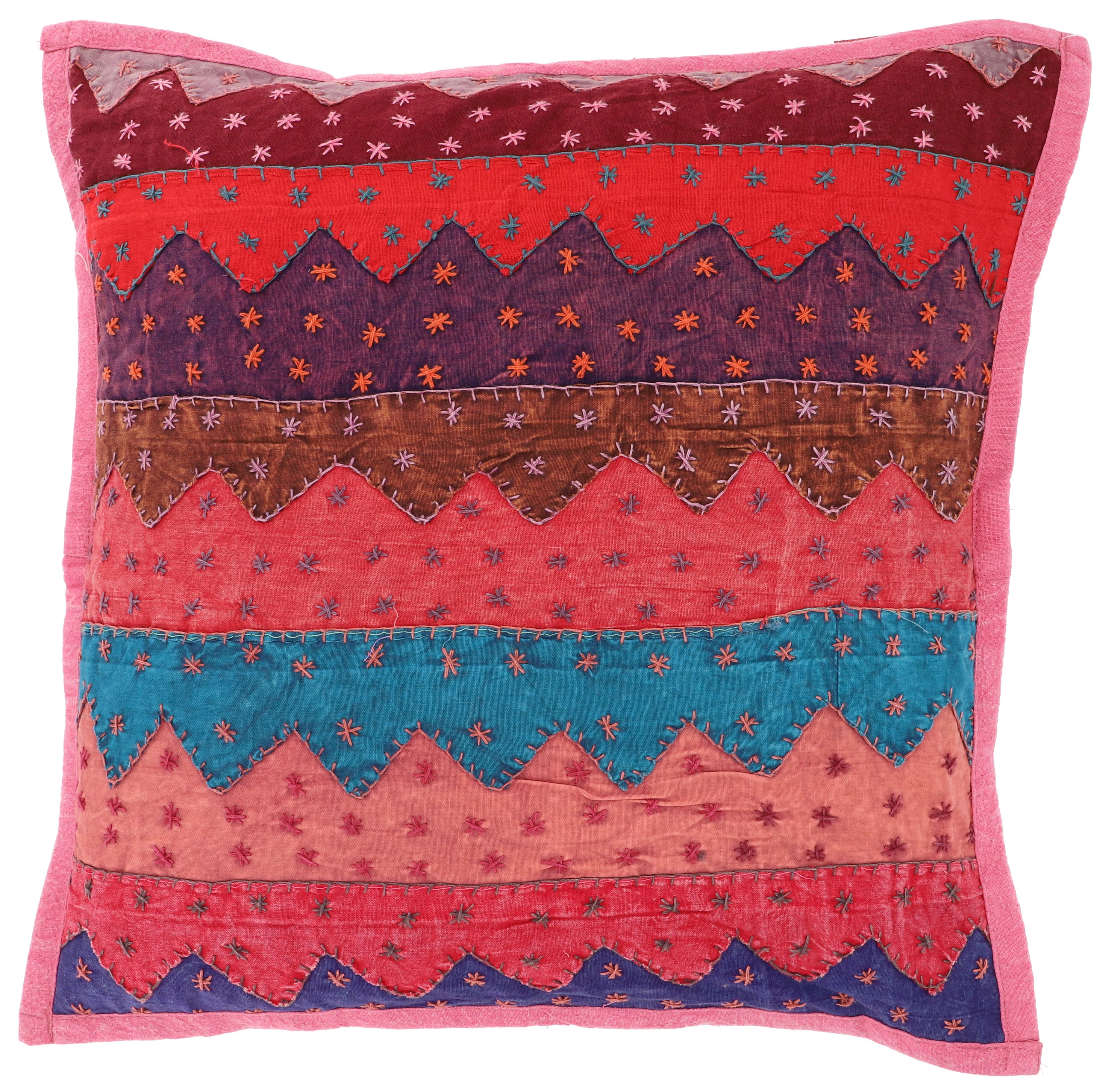 Guru-Shop Kissenbezüge Indische Kissenhülle, bestickter Patchwork..