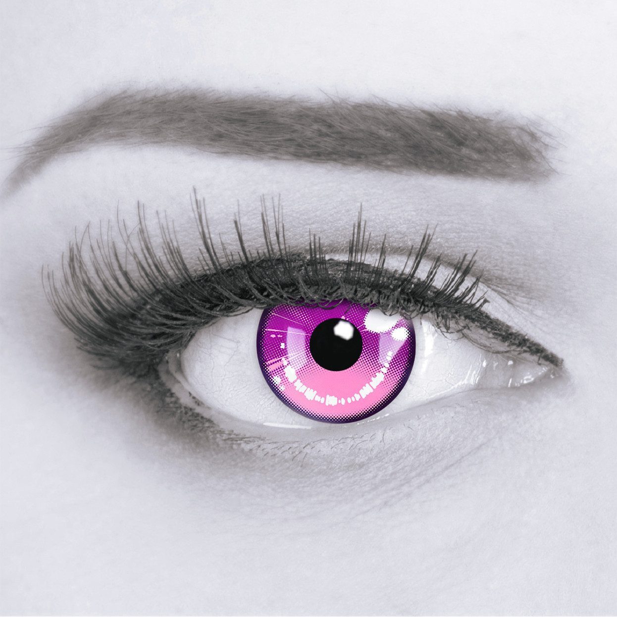 MeralenS Farblinsen Farbige Lila Cosplay Kontaktlinsen Ohne Sehstärke Anime Arc 2 Violet