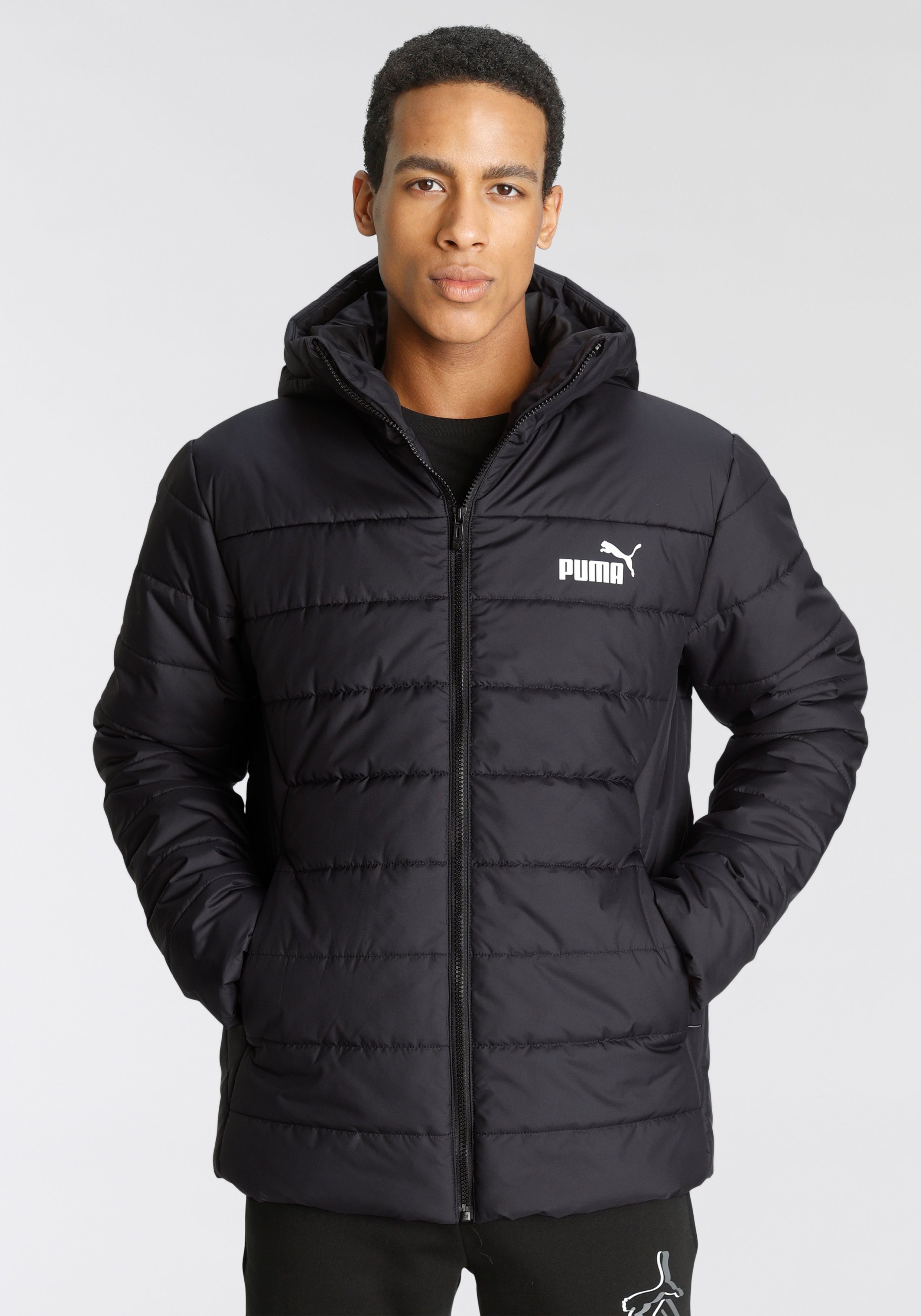 PUMA Winterjacke ESS HOODED PADDED JACKET Puma Black