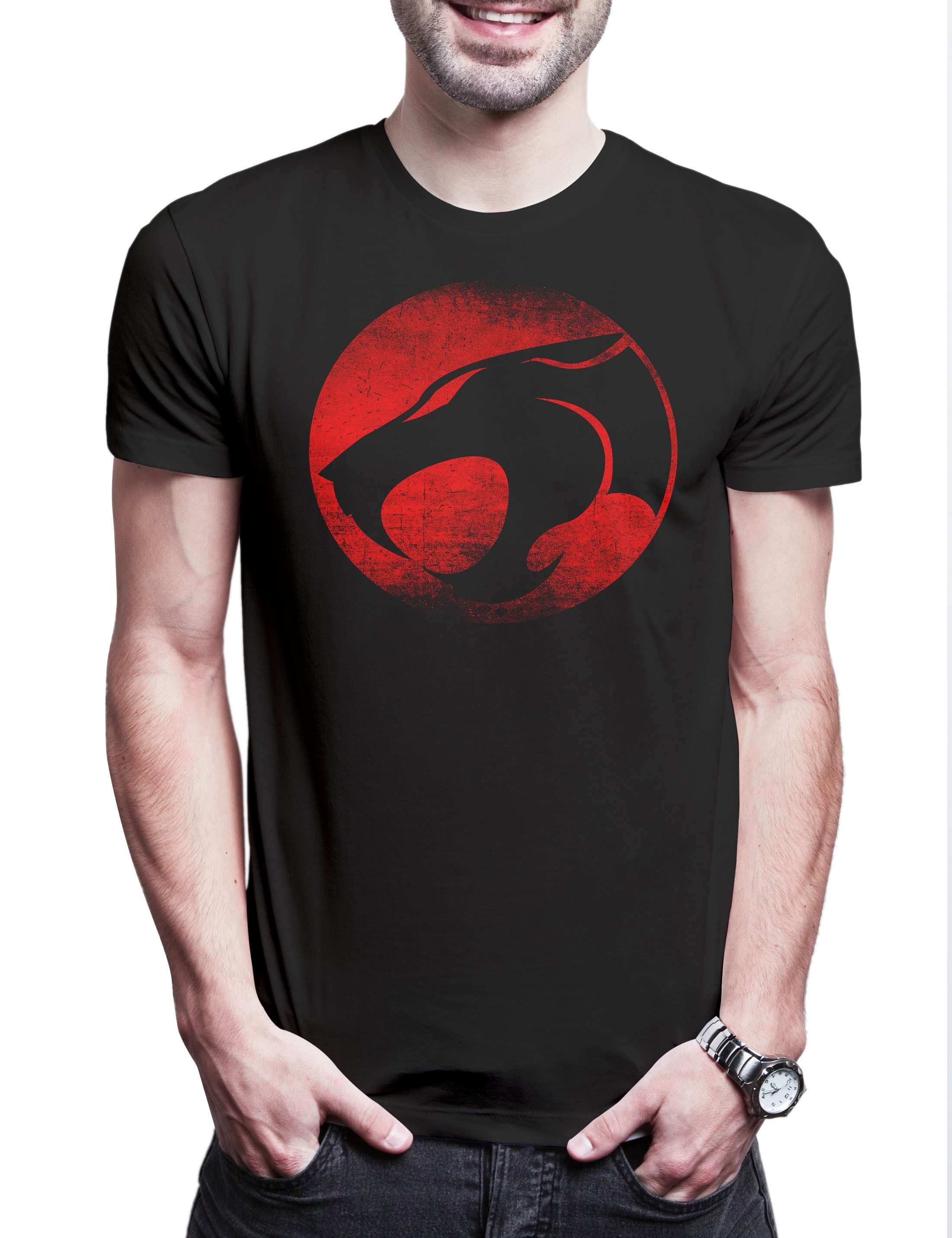 Print-Shirt Sci-Fi Cat Logo Herren T-Shirt Thundera Kult Thundercats Comic Cartoon