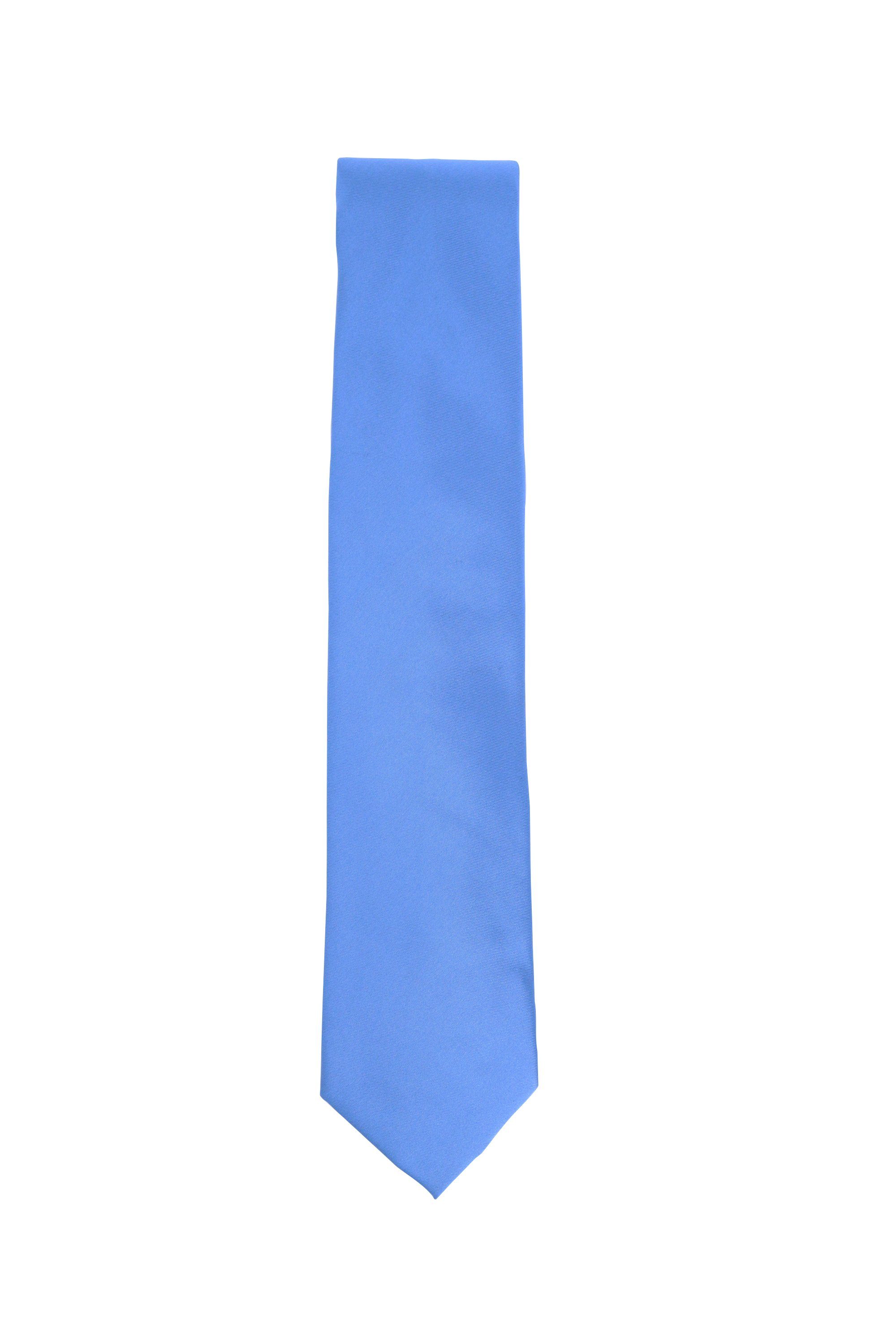 Herren Männer Breit Unifarben) Krawatte verschiedene 8cm Blautöne Einfarbig Farini Fabio Schlips Uni Blau Box, Krawatte (8cm), in Blaue Blue - (ohne Meridian -