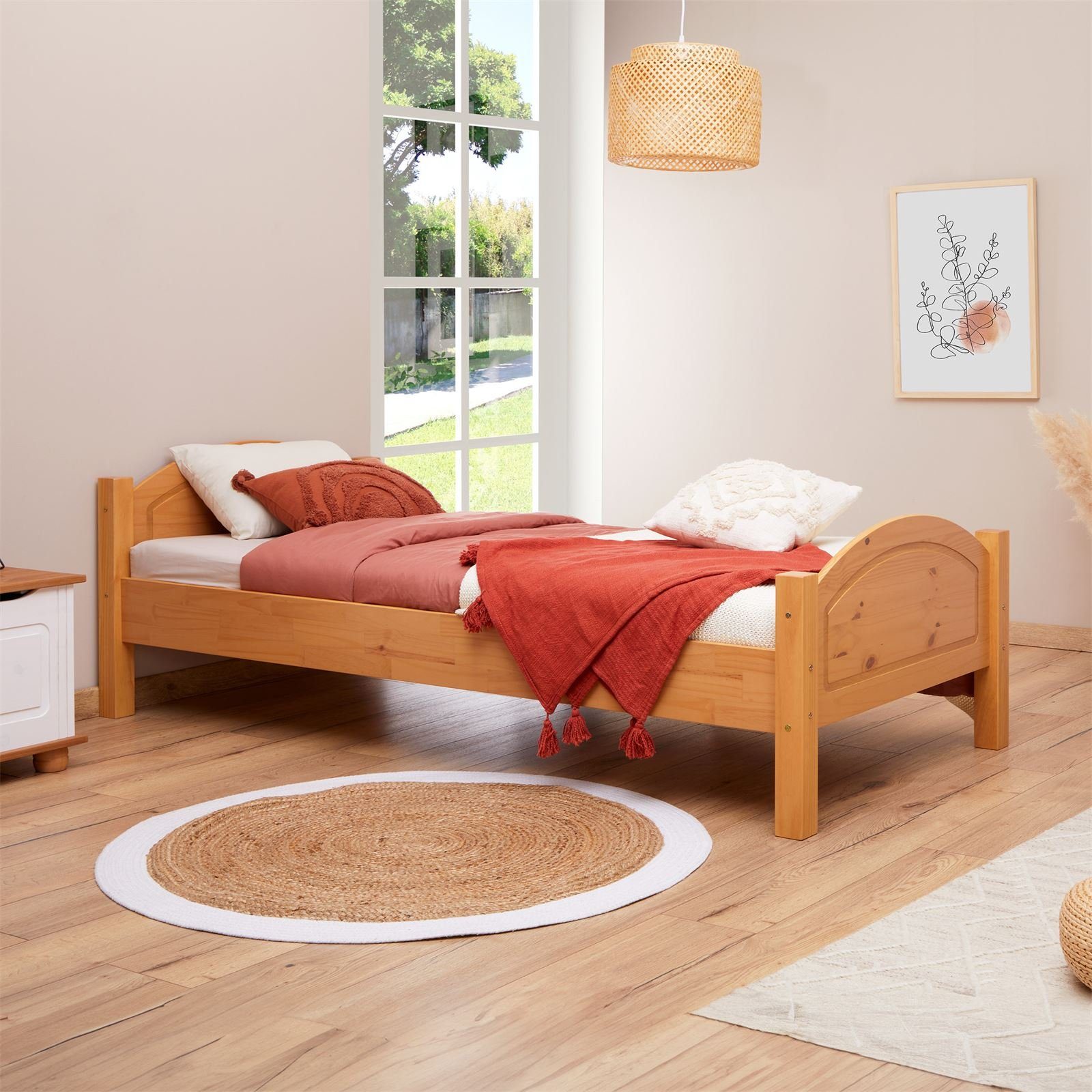 IDIMEX Massivholzbett FLIMS, Massivholzbett Bettgestell Landhausbett Doppel günstig online kaufen