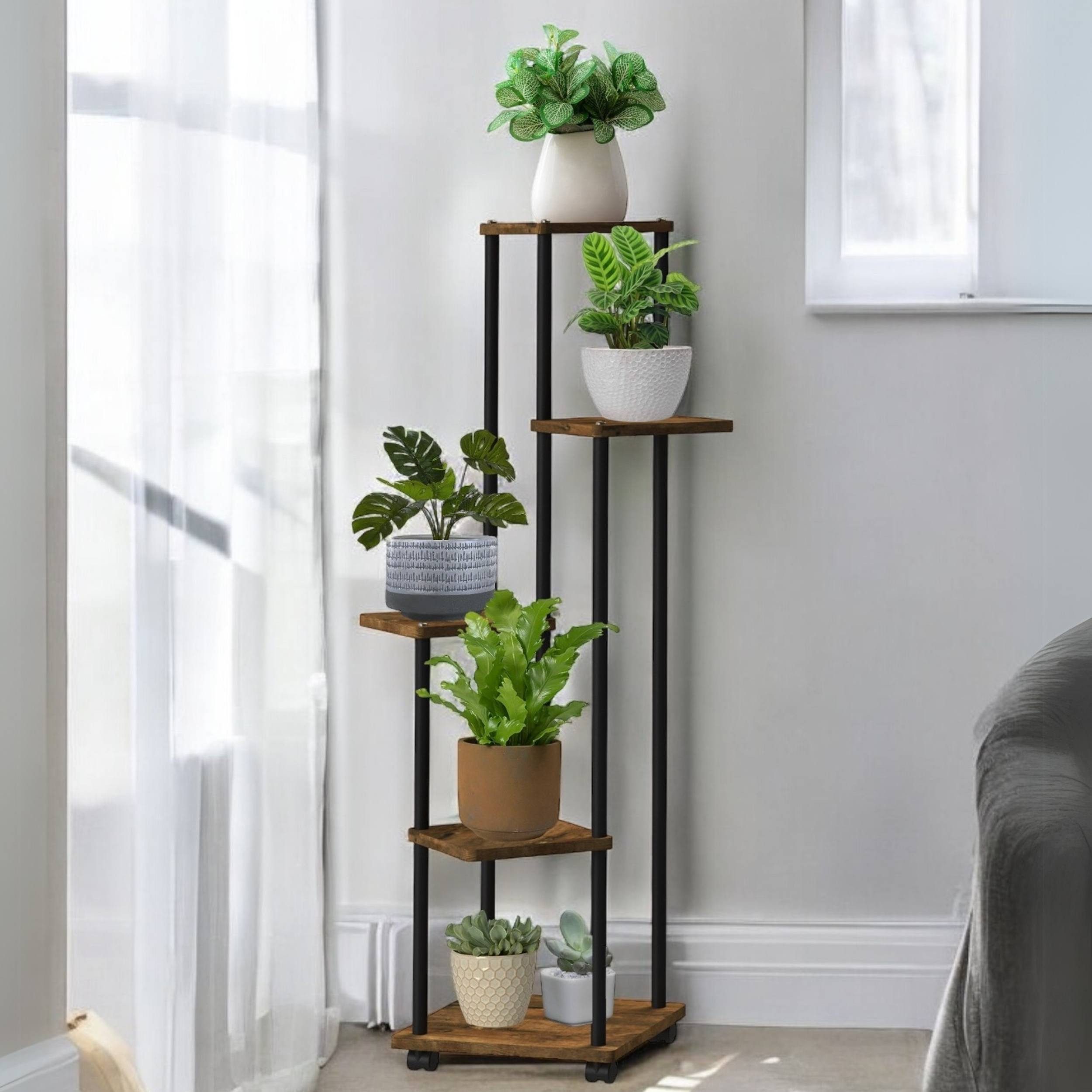 DanDiBo Blumenhocker Blumenständer Wohnzimmer Metall Schwarz günstig online kaufen