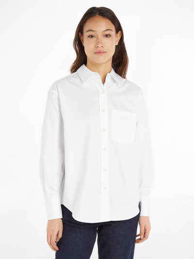 Calvin Klein Hemdbluse RELAXED COTTON SHIRT mit durchgehender Knopfleiste