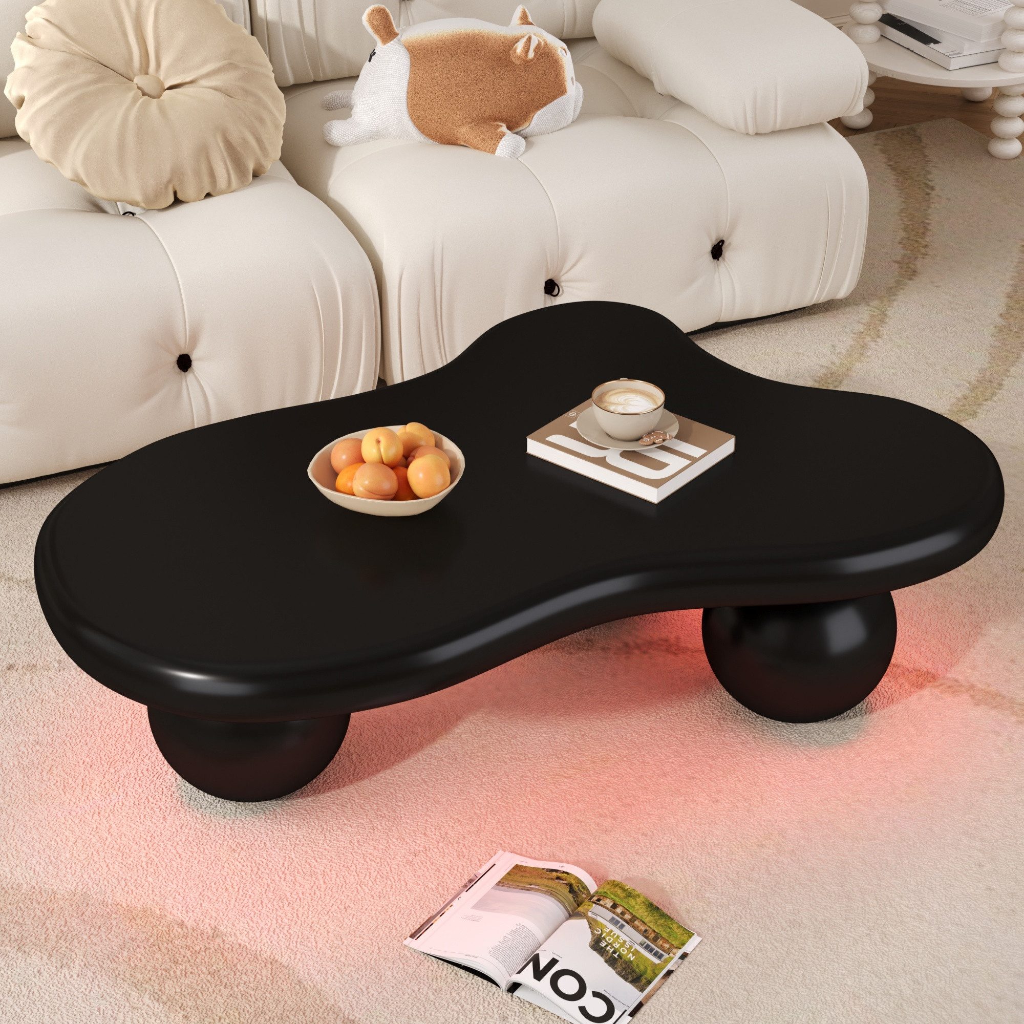 Merax Couchtisch in Wolkenform Sofatisch mit LED inkl.16 Farben (1-St), Woh günstig online kaufen