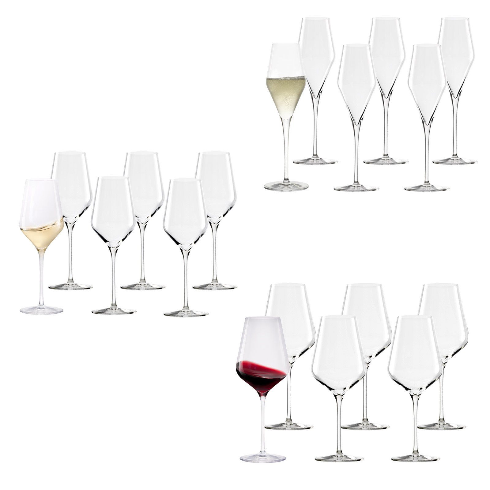 Gläser-Set Quatrophil Wein- und Sektgläser 18er Set