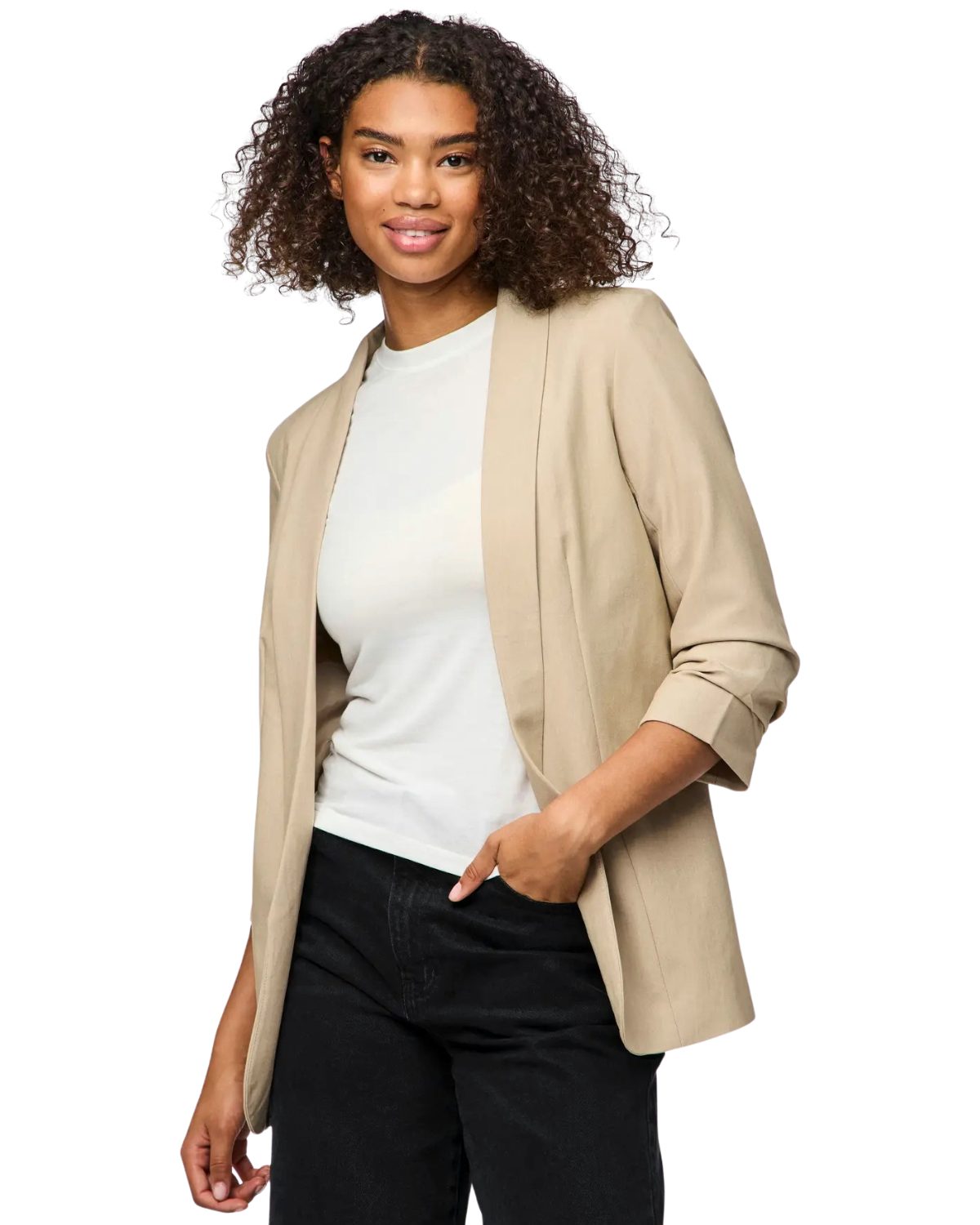 pieces Longblazer Regular Fit Blazer stylisch kombinierbar