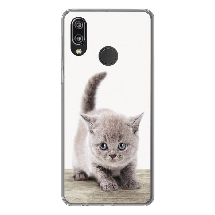 MuchoWow Handyhülle Kätzchen - Katze - Haustiere - Jungen - Kinder - Mädchen Handyhülle Huawei P20 Lite (2019) Handy Case Silikon Bumper Case
