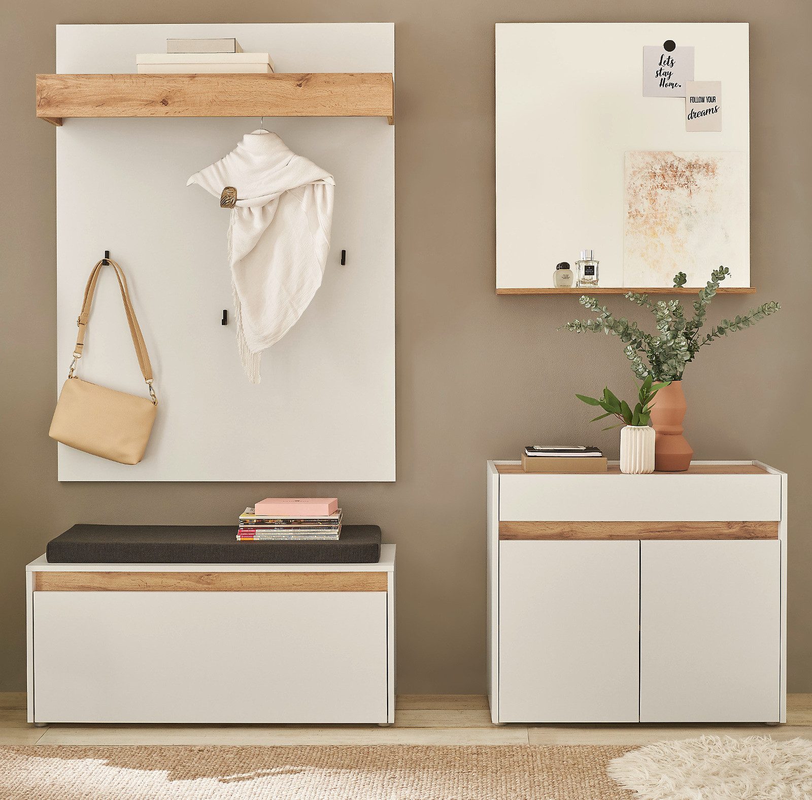 Furn.Design Garderoben-Set Center, (Kombination in weiß günstig online kaufen