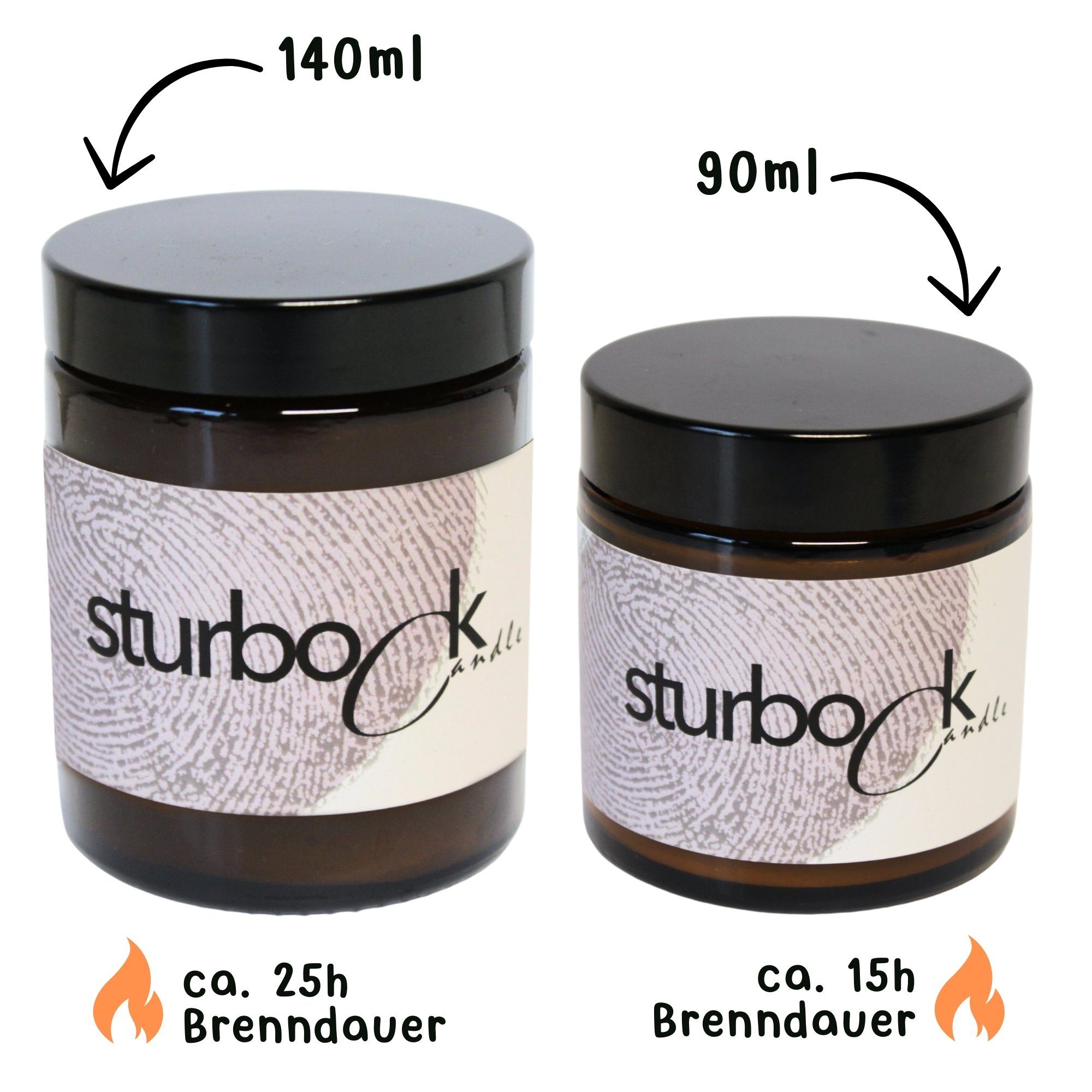 REALLaxx Duftkerze Sturbock Candle (1 Stk., duftende Kerze im wiederverwendbaren Glas), vegan & handgefertigt, mit Holzdocht (Wooden Wick)