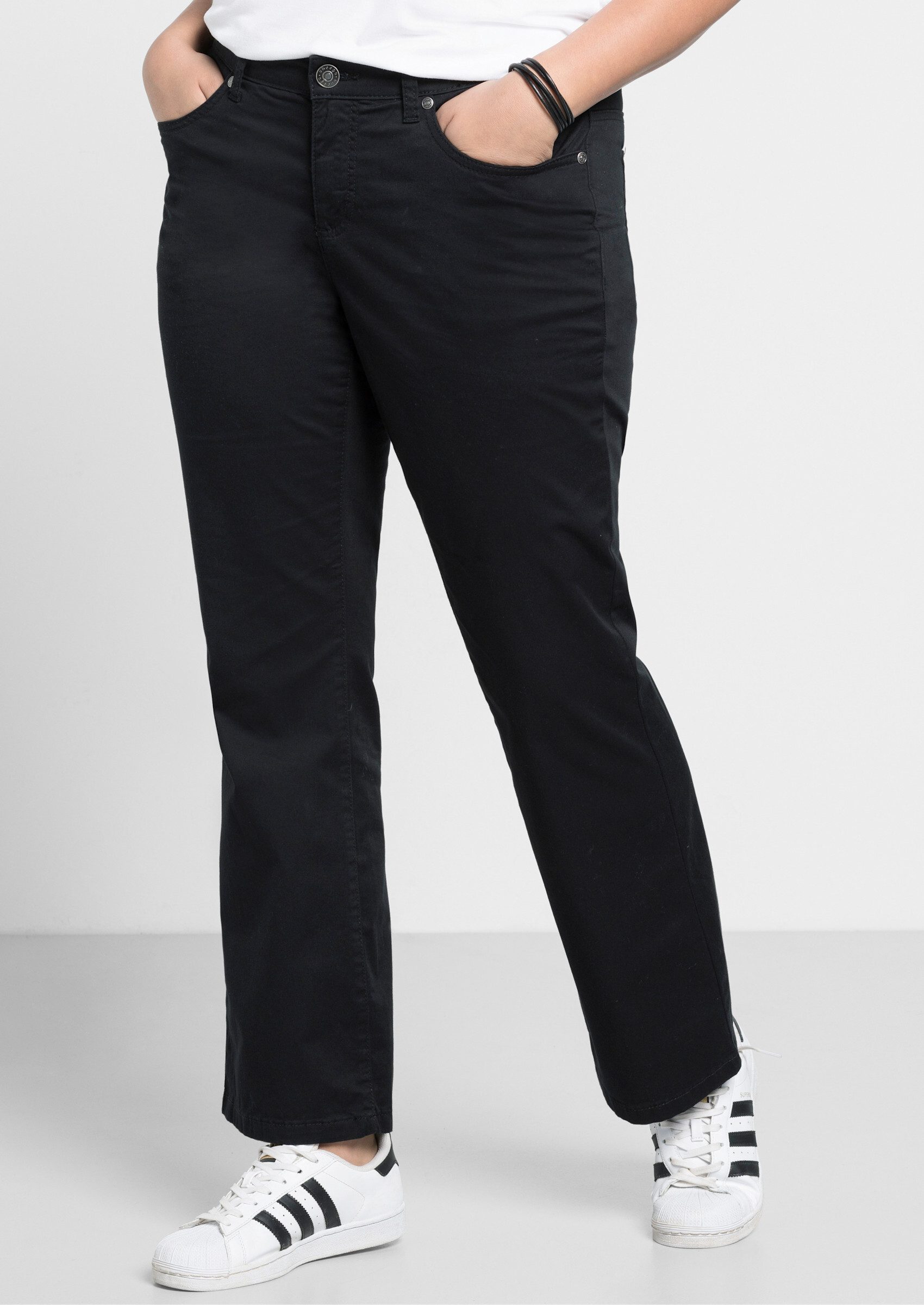 Sheego Jerseyhose Bootcuthose Innenbeinlänge ca. 83 günstig online kaufen