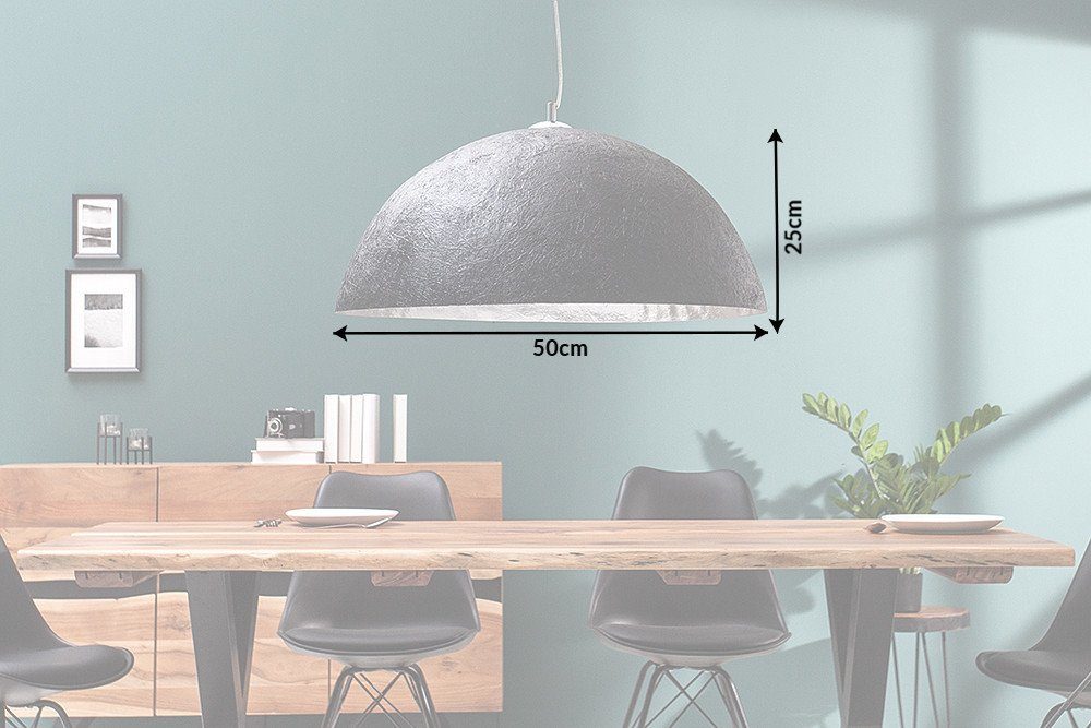 / Leuchtmittel, GLOW Hängeleuchte schwarz Modern riess-ambiente · silber, 50cm Esszimmer Design Metall Wohnzimmer · ohne ·