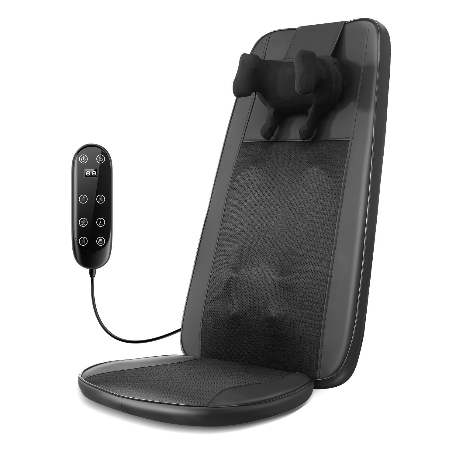 Massagesitzauflage Rückenmassage & Nackenmassage mit Wärmefunktion und Vibrationsfunktion