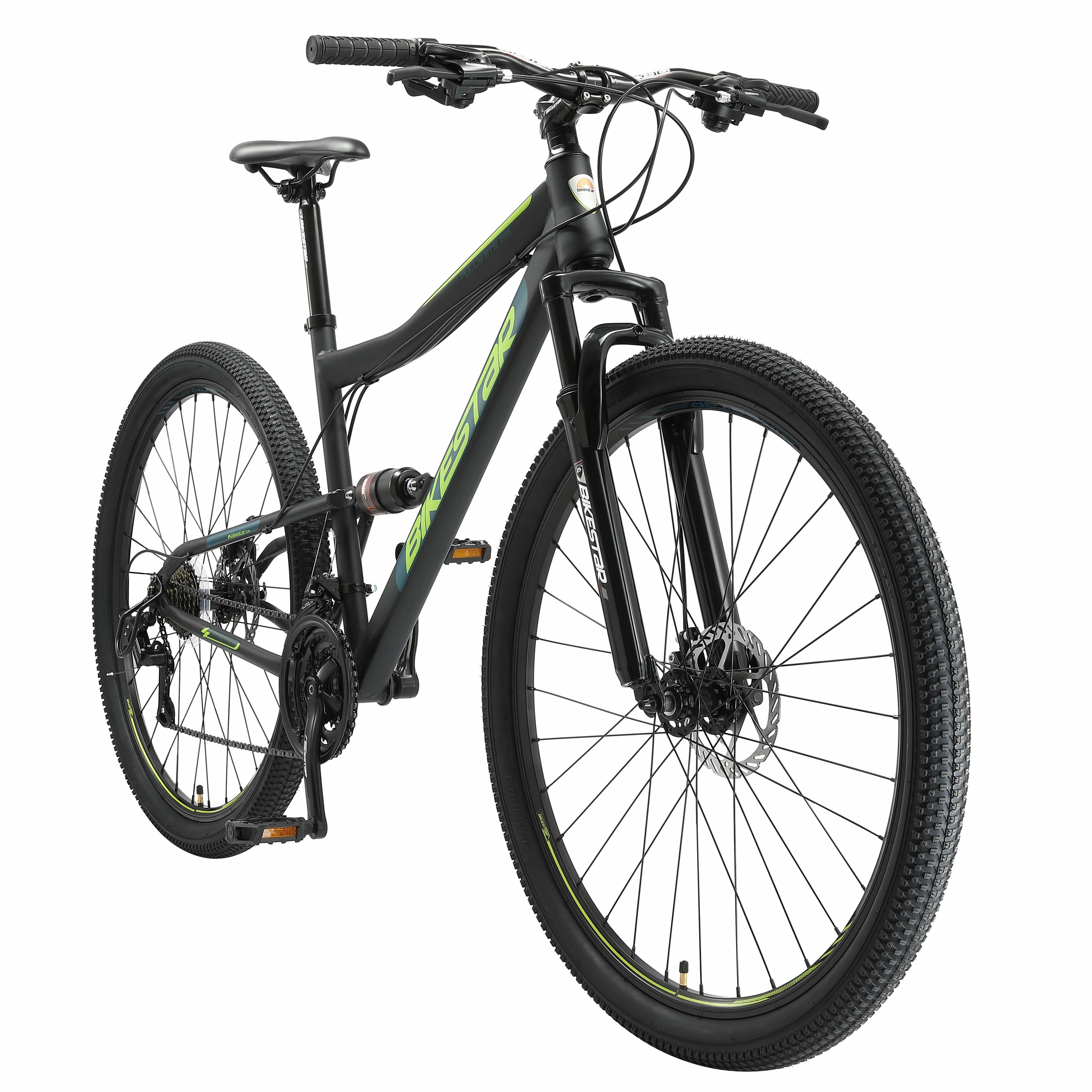 Bikestar Mountainbike 29 Zoll, ab 174 cm, Damen, Herren, 21 Gang Shimano Tourney RD-TY300 Schaltwerk, Kettenschaltung, Scheibenbremse, Rahmen 48 cm, Vollgefedert