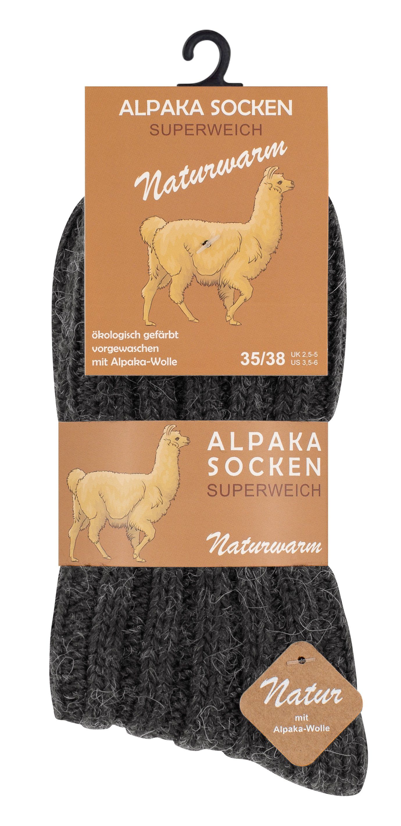 Cotton Prime® Norwegersocken Unisex Alpakasocken (4-Paar) wärmend und weich