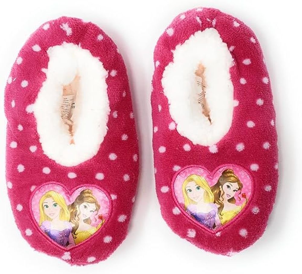 Disney Princess Disney Prinzessinnen Hausschuhe Hausschuhe 32 + bis Footies Gr.25 weich Plüsch warm Pink