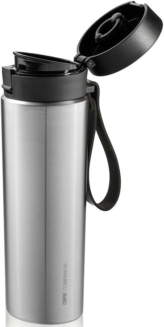 GEFU Thermoflasche COMPANION, Doppelwandig vakuumisoliert: hält 6 Std. warm, 10 Std. kalt, 0,5 L
