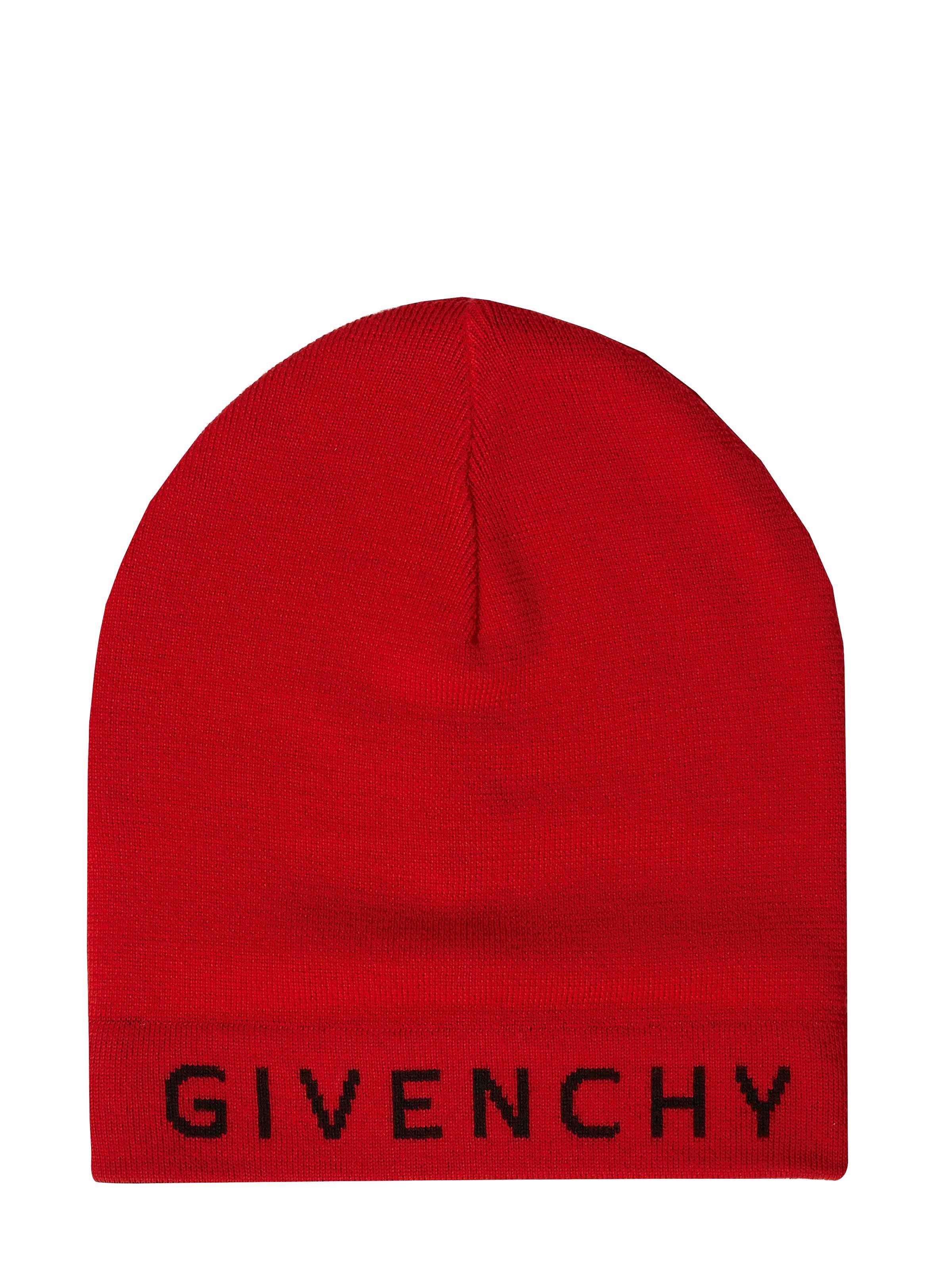 Beanie Givenchy Mütze rot (wendbar)