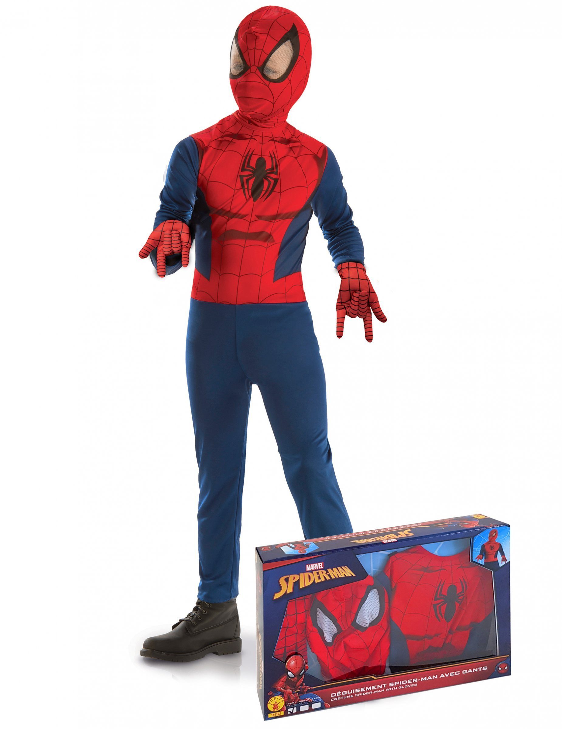 Kostüm Klassischer Spider Man Kinder-Lizenzkostüm blau-rot-schwarz