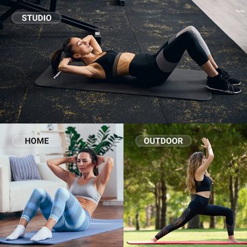 MSports® Gymnastikmatte Fitnessmatte Studio inkl. Übungsposter und Tragegurte