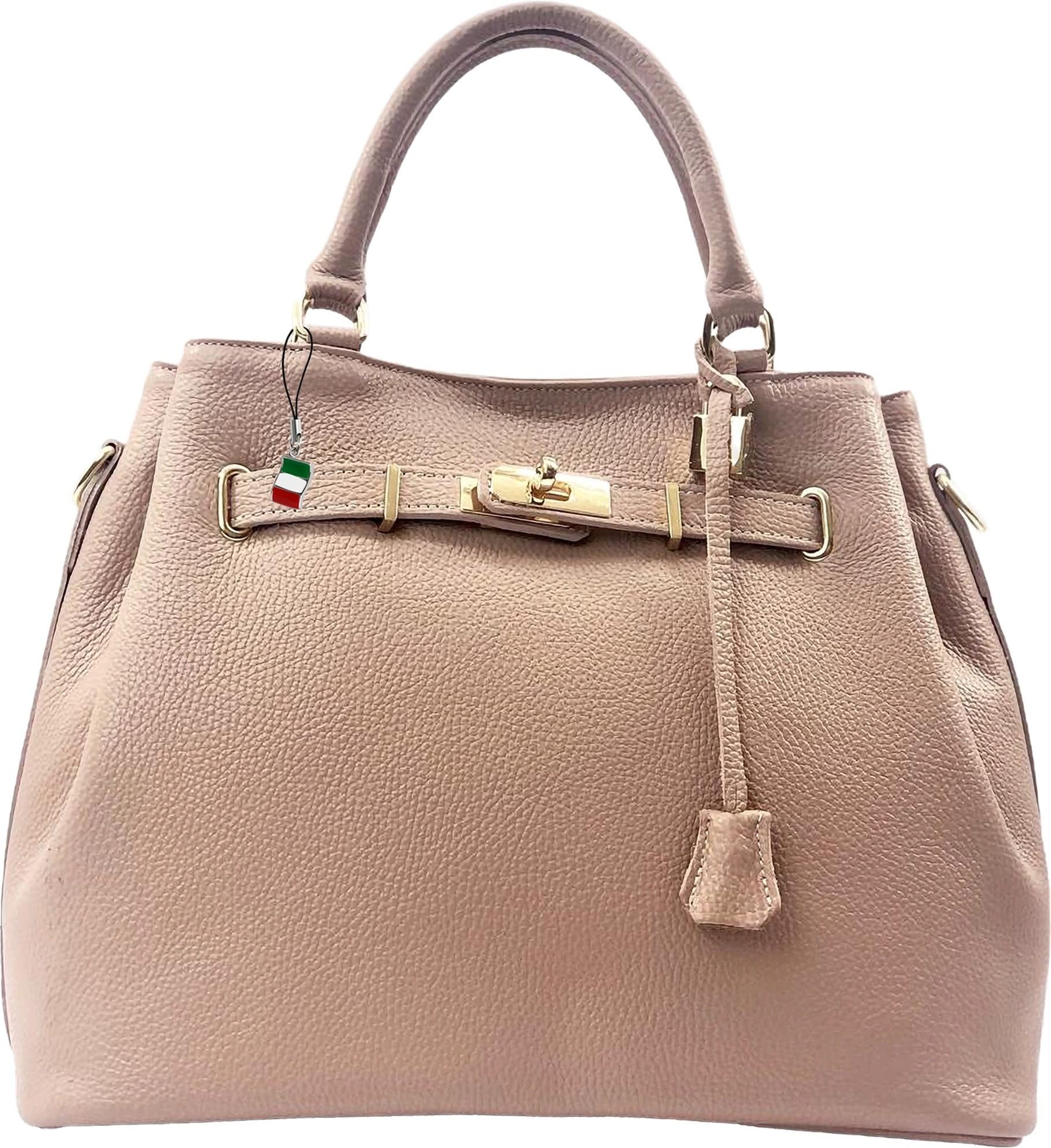 FLORENCE Handtasche Florence Damen Handtasche Echtleder rosa (Handtasche), Damen Handtasche Leder, rosa ca. 38cm x ca. 28cm hoch