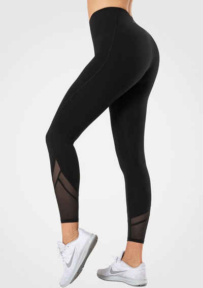 Yvette Leggings Sport Damen Lang mit Mesh Blickdicht Fitness Sporthose 192A02