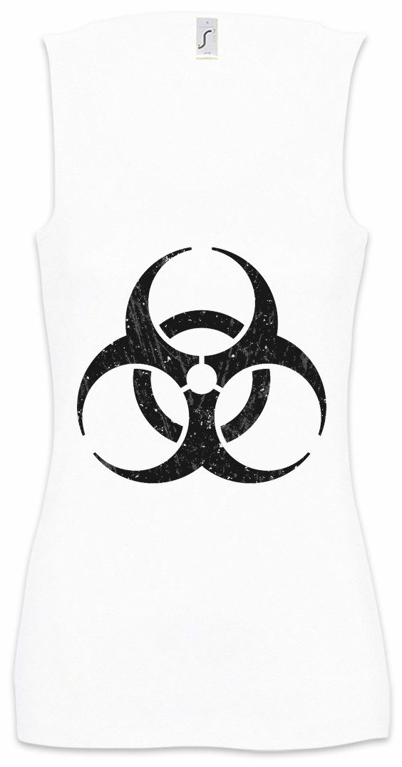 Tanktop Biohazard Vintage Symbol Ärmelloses Damen T-Shirt Big Contamination