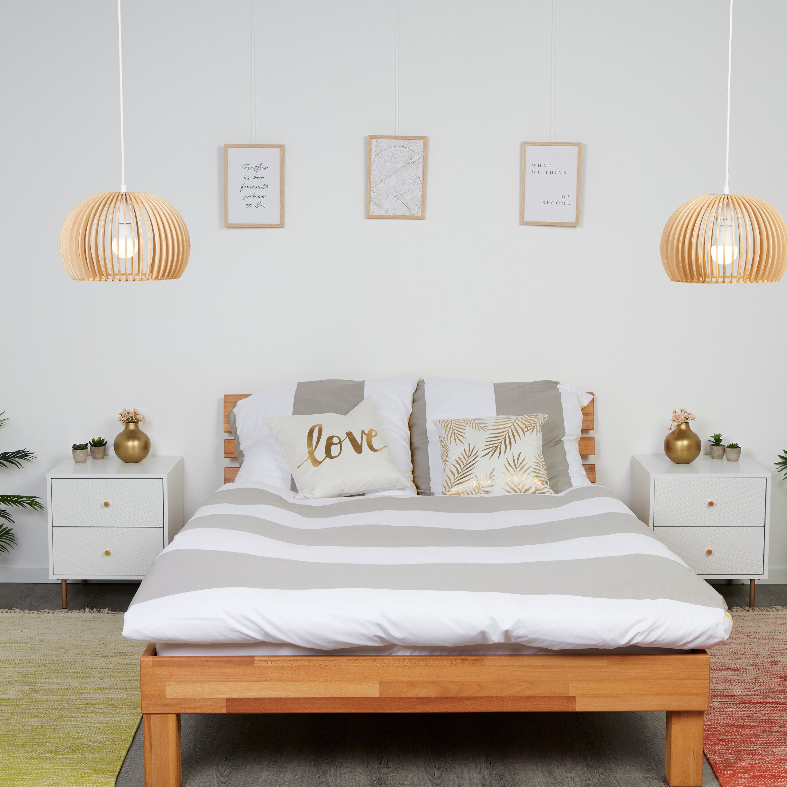 relaxdays Nachttisch mit 2 Schublade (1er Pack), 1er Pack