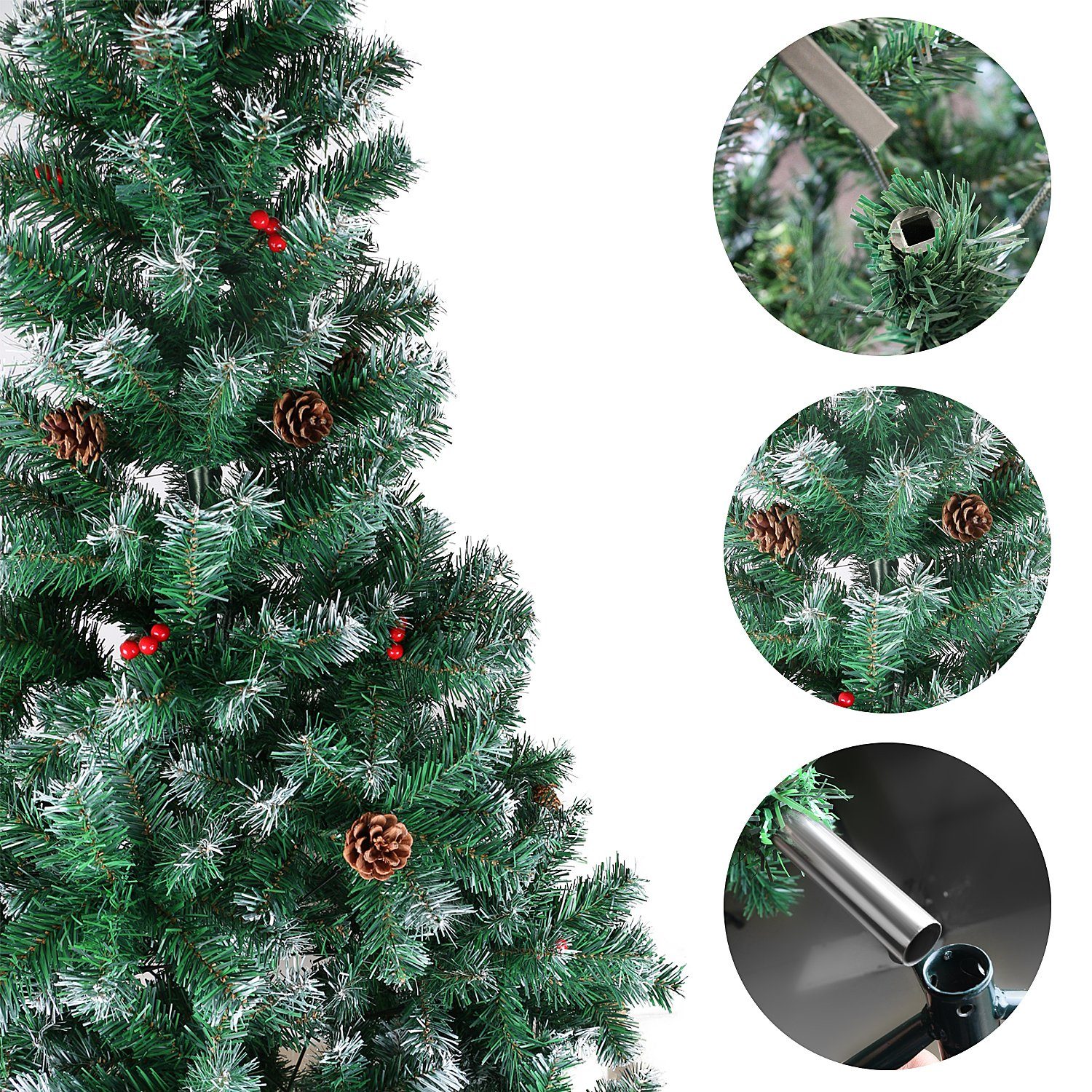 Gotoll NEU, Tannenbaum XM011-13 Christbaum,mit Ständer Kunstbaum Künstlicher Weihnachtsbaum 120-180cm