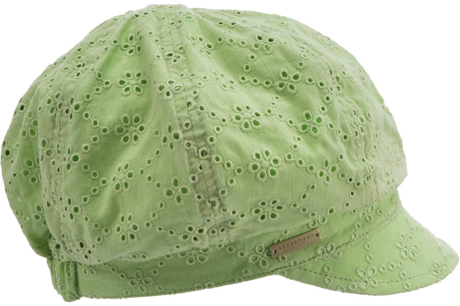 Seeberger Ballonmütze Baumwollstoff Ballonmütze mit Lochstickerei 55664-0 günstig online kaufen