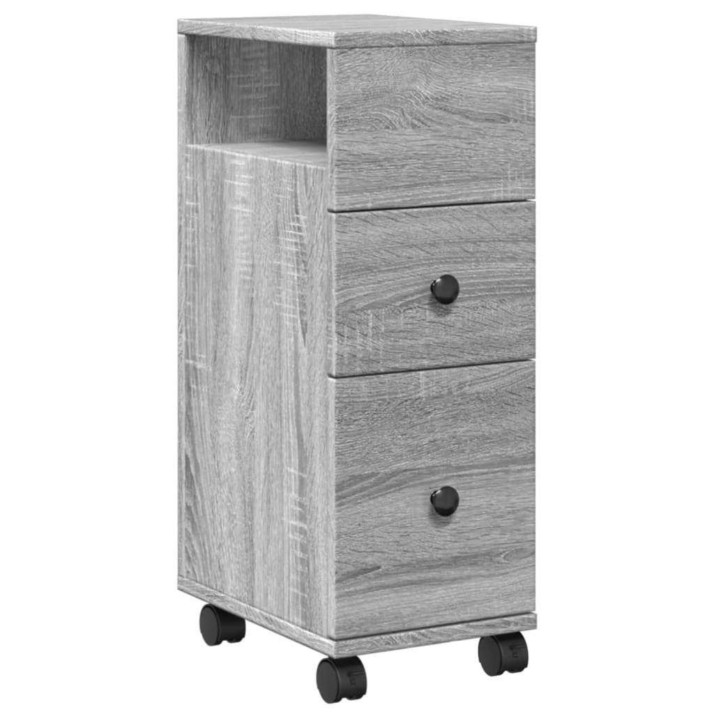 vidaXL Fächerschrank Badschrank Schmal mit Rollen günstig online kaufen