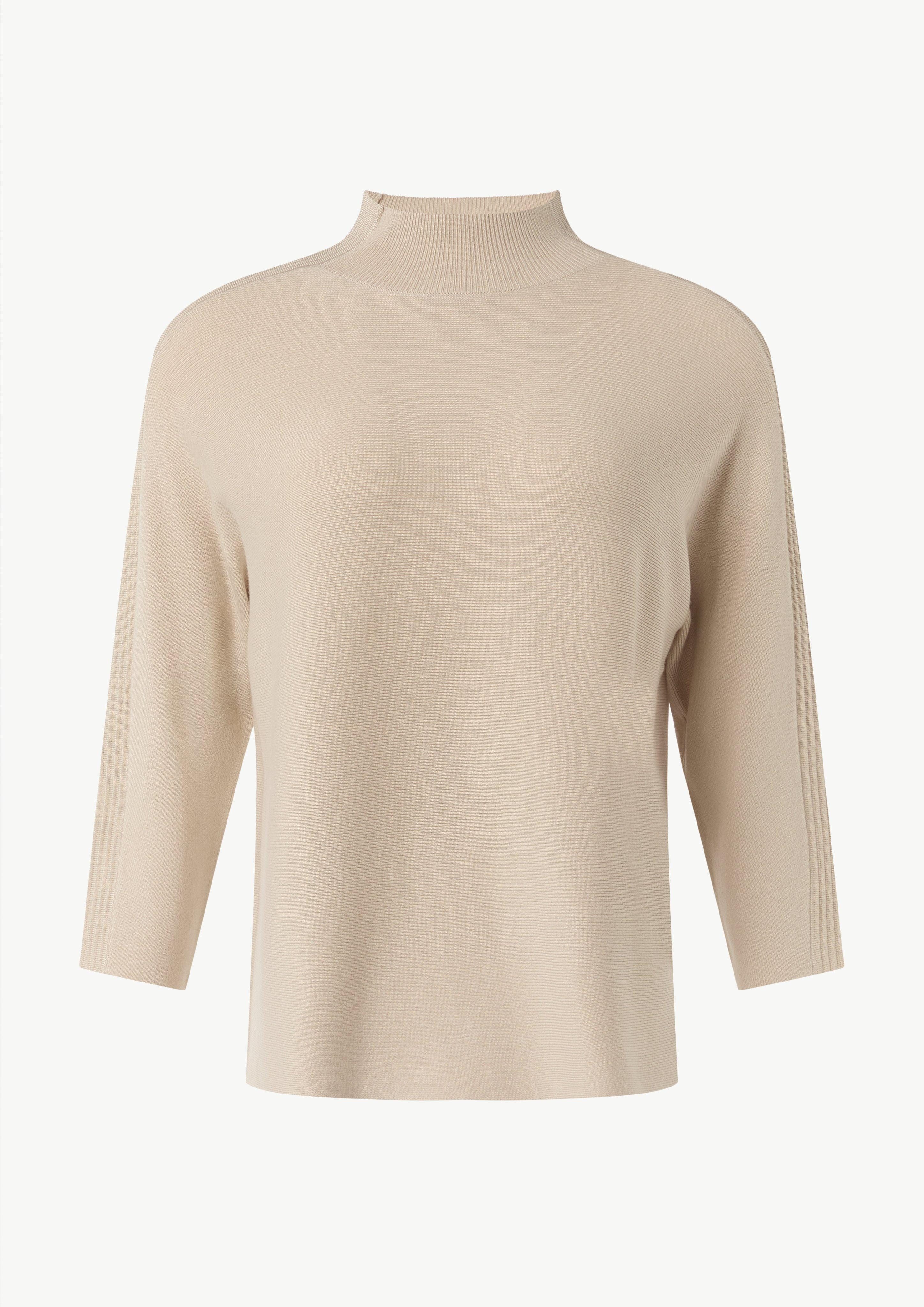 Comma Langarmshirt Feinstrickpullover mit Stehkragen und günstig online kaufen