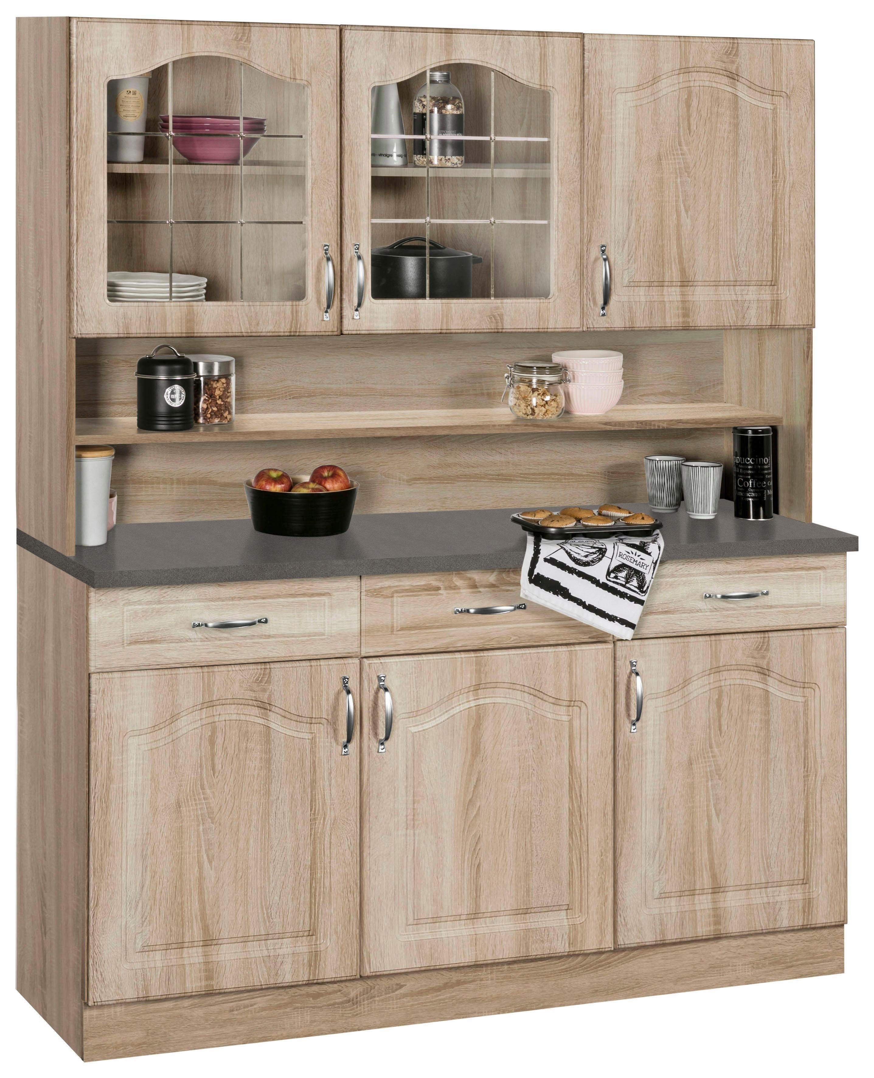 wiho Küchen Küchenbuffet Linz 150 cm breit, in Landhaus-Optik