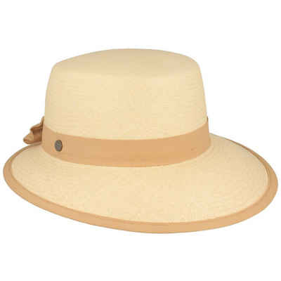 Breiter Strohhut Panama Schute mit Einfass & modischer Schleife UV-Schutz 50+