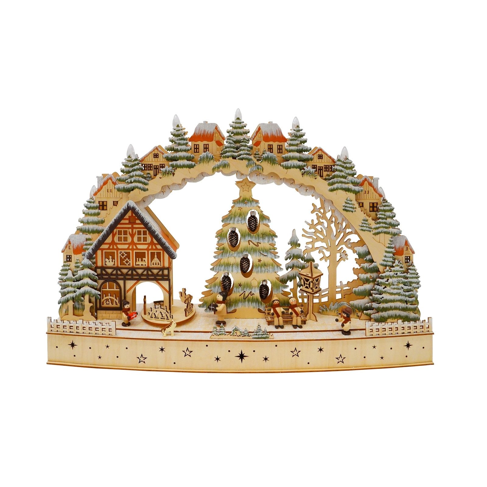 HTI-Living Schwibbogen LED Schwibbogen Winterdorf mit Zapfen (1-tlg), Licht günstig online kaufen