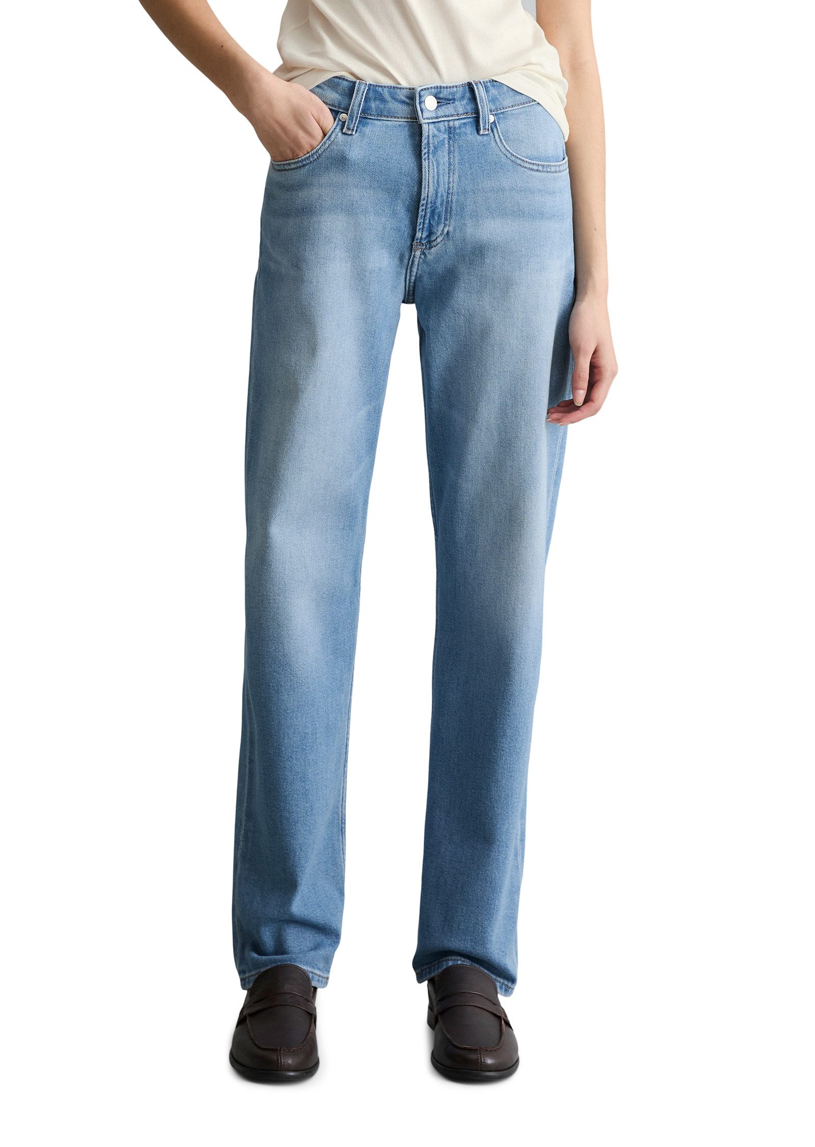 Marc O'Polo DENIM Straight-Jeans Model Olina straight aus weichem Organic Cotton-Lyocell-Mix