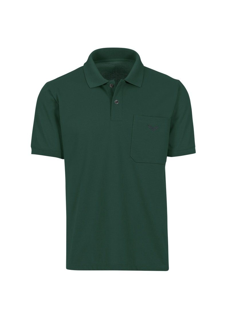 Trigema Poloshirt TRIGEMA Polohemd mit Brusttasche (1-tlg)