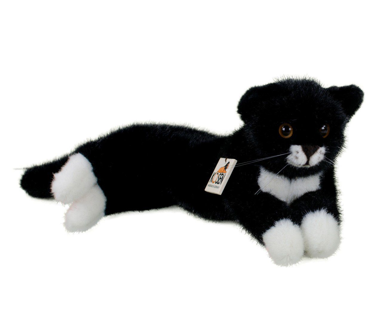 Kösen Kuscheltier »Katze Fini 41 cm liegend schwarz-weiß« (Stoffkatze  Plüschkatze, Stofftiere Katzen Plüschtiere Katzenbabys Babykatze Spielzeug)  online kaufen | OTTO