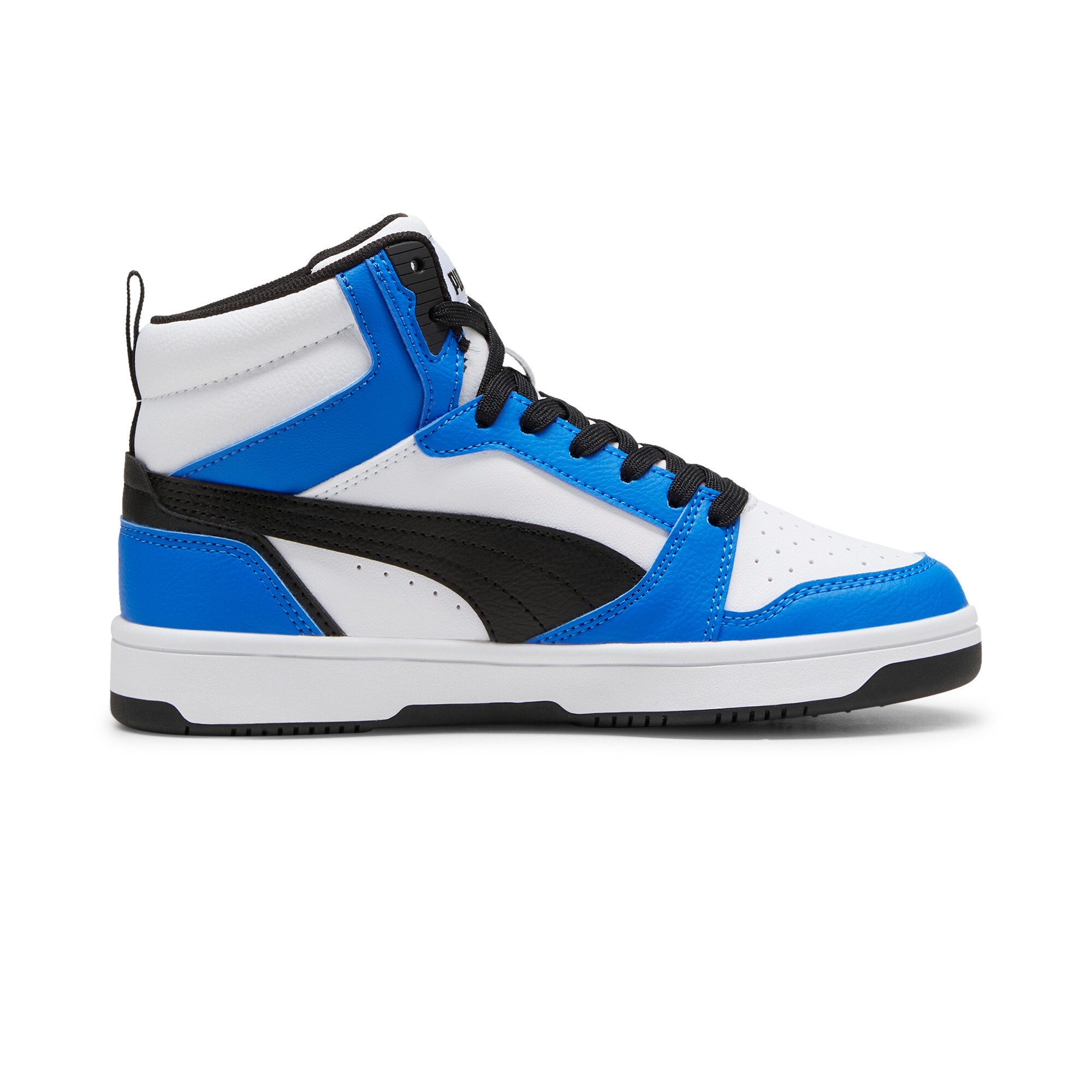 PUMA REBOUND V6 MID JR Sneaker knöchelhoch, retro-inspiriertes Design, mit SOFTFOAM+ Dämpfung