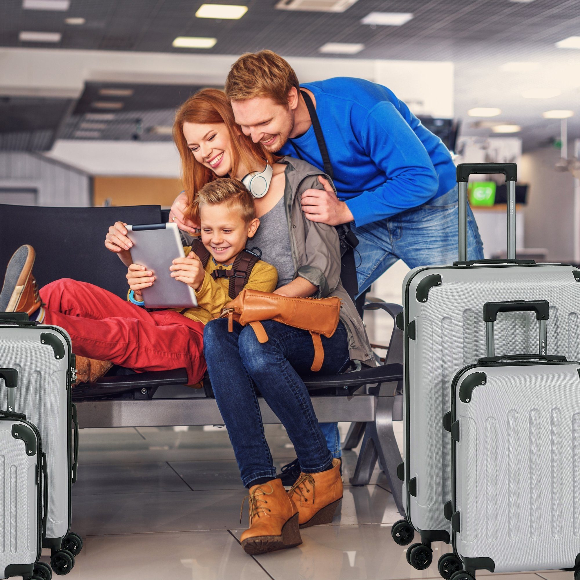 Arebos Kofferset Reisekoffer 4er Set Hartschalen günstig online kaufen