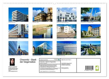 CALVENDO Wandkalender Chemnitz - Stadt der Gegensätze (Premium, hochwertiger DIN A2 Wandkalender 2023, Kunstdruck in Hochglanz)