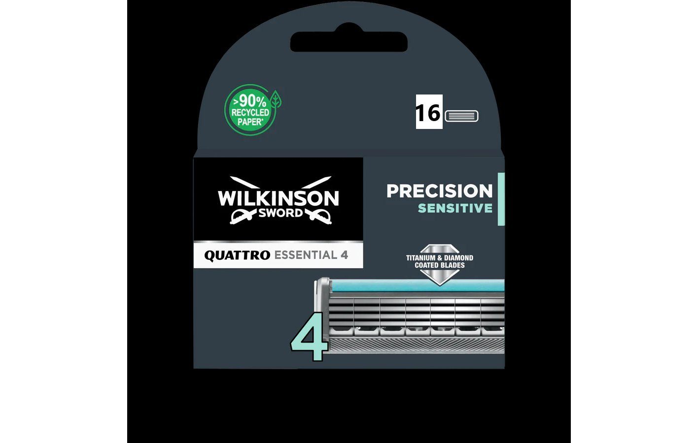 Wilkinson Rasierklingen Wilkinson Quattro Essential 4 Precision Sensitive, 16-tlg.