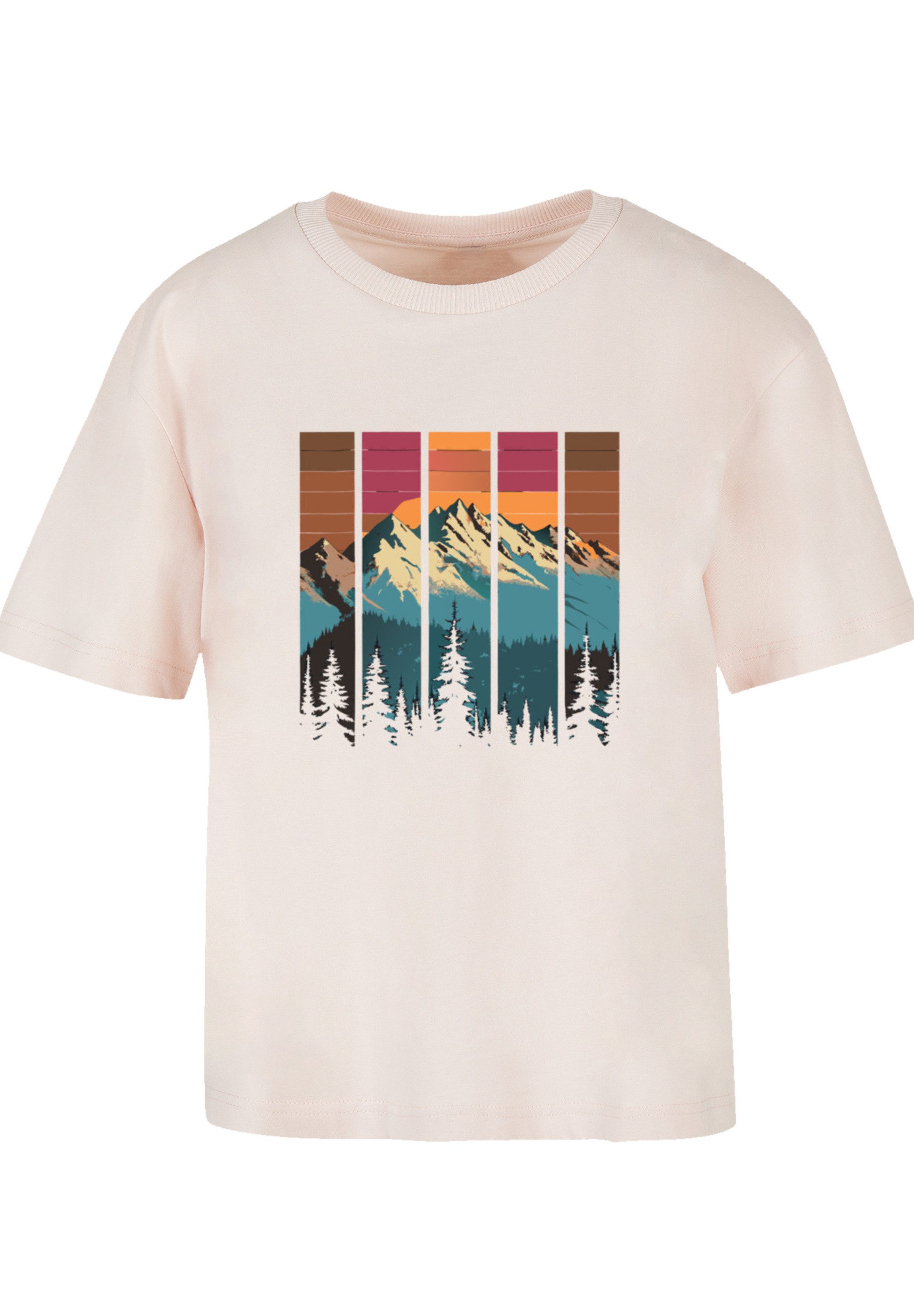 F4NT4STIC T-Shirt Berg Sonnenuntergang Retro Premium günstig online kaufen