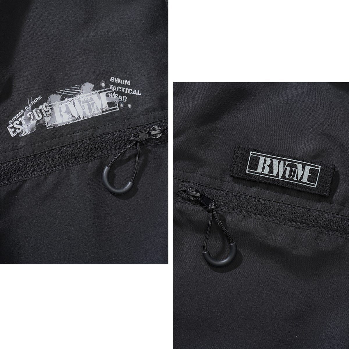 BWuM Windbreaker BWuM Tactical Windbreaker Zipper Fleece + Patch & Flaggen
