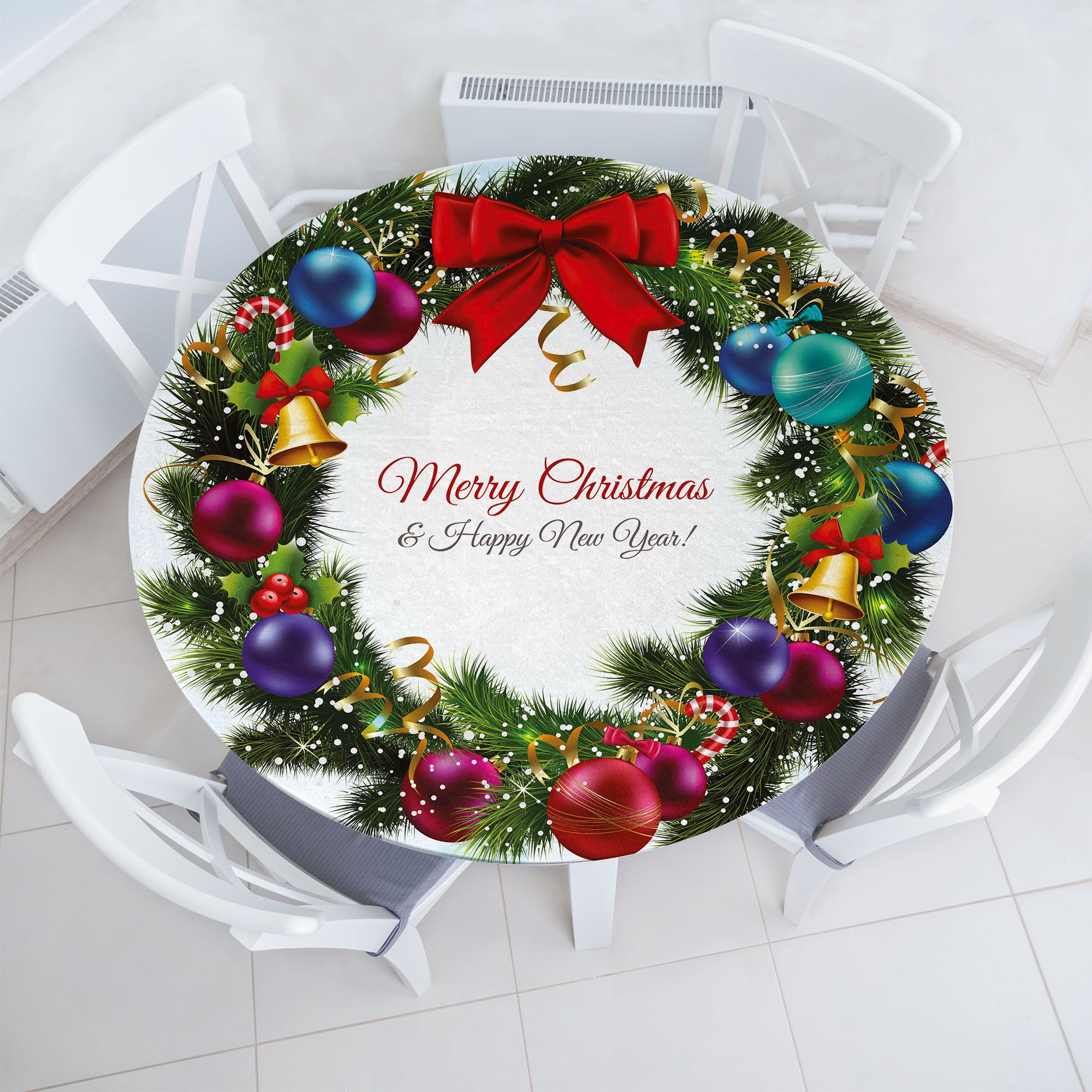 Abakuhaus Tischdecke Rundum-elastische Stofftischdecke, Weihnachten Rund günstig online kaufen