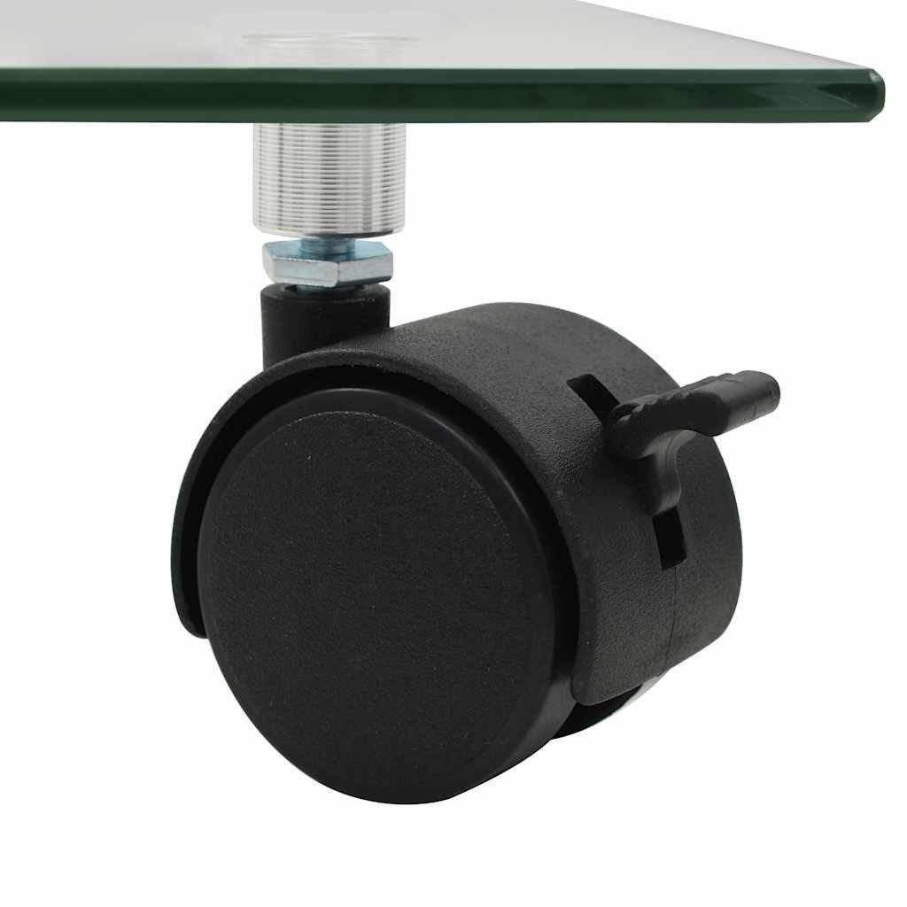 vidaXL Blumenständer Pflanzenständer mit Rollen 2 Stück Hartglas 35x35 cm Quadrat (2 St), 2x Pflanzenroller Hartglas 35x35cm Untersetzer Blumenroller Rollbrett – Bild 5 von 5