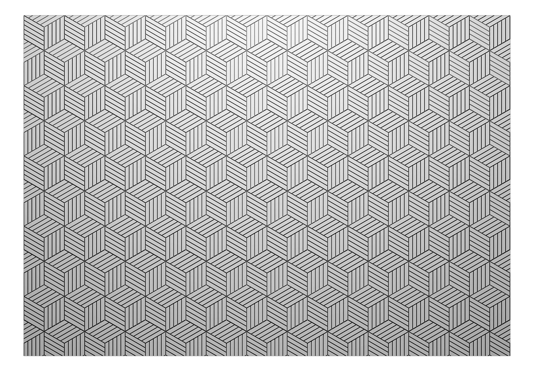KUNSTLOFT Vliestapete Hexagons in Detail lichtbeständige matt, Tapete 0.98x0.7 m, Design