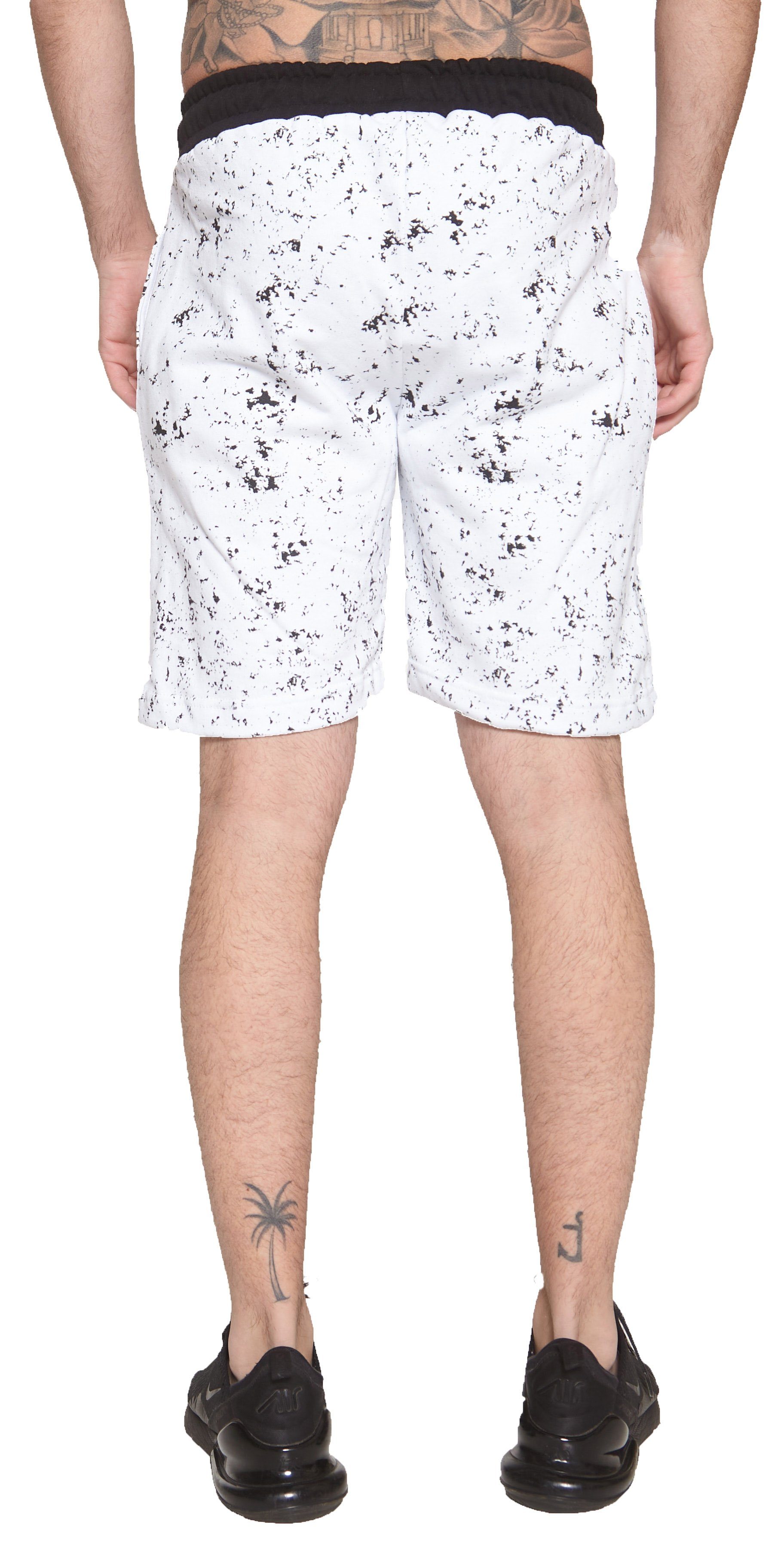 John Kayna Shorts Herren Jogger Casual Jogging Fitness Streetwear Freizeit Bermudas Short 2Pac Design) Weiß Hose (Kurze Sweatpants, modischem 1-tlg., im Hose