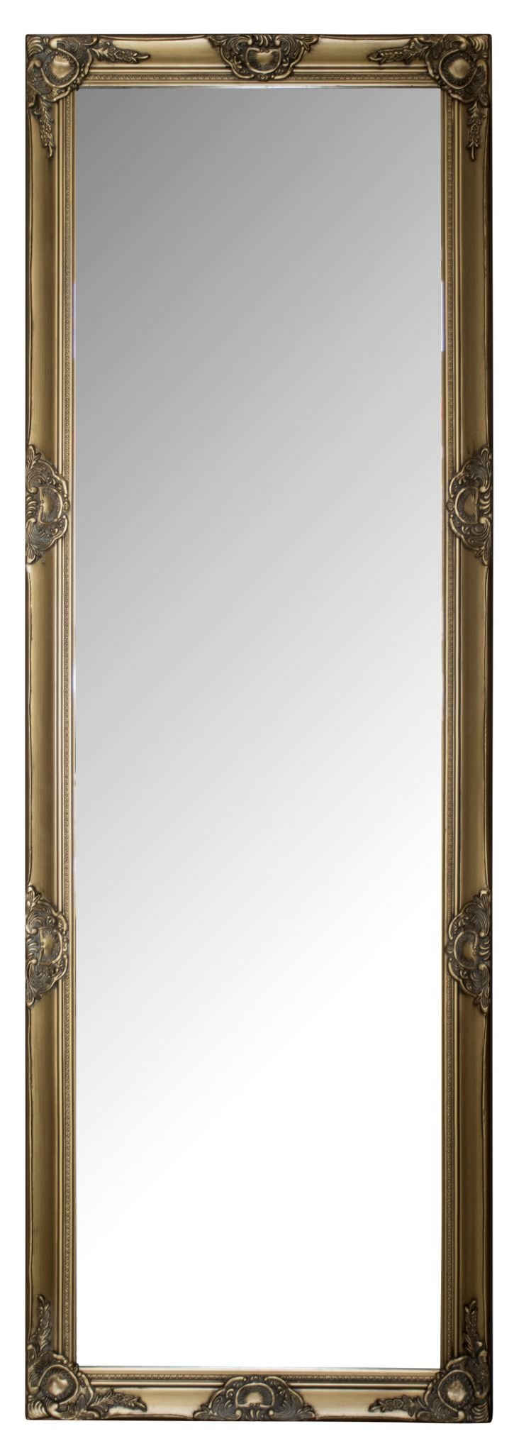 elbmöbel Wandspiegel Spiegel gold 187cm, Spiegel: Wandspiegel 187x62x7 cm gold Vintage